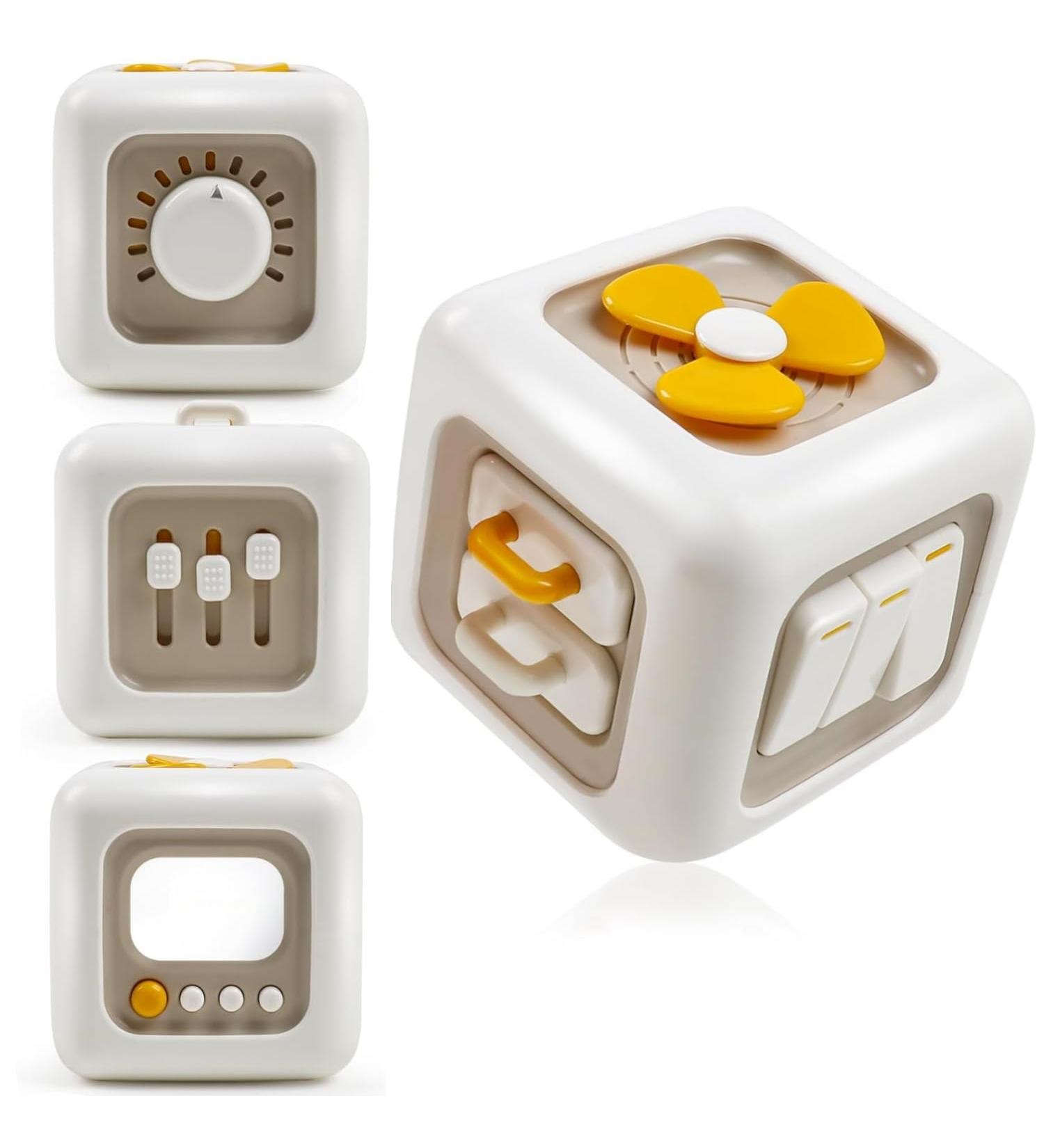 Mciskin Busy Activity Cube for Toddlers | Montessori Motor Skills Toy | Learning & Fidget Cube for Ages 1-4 - Buy Online on GoSupps.com