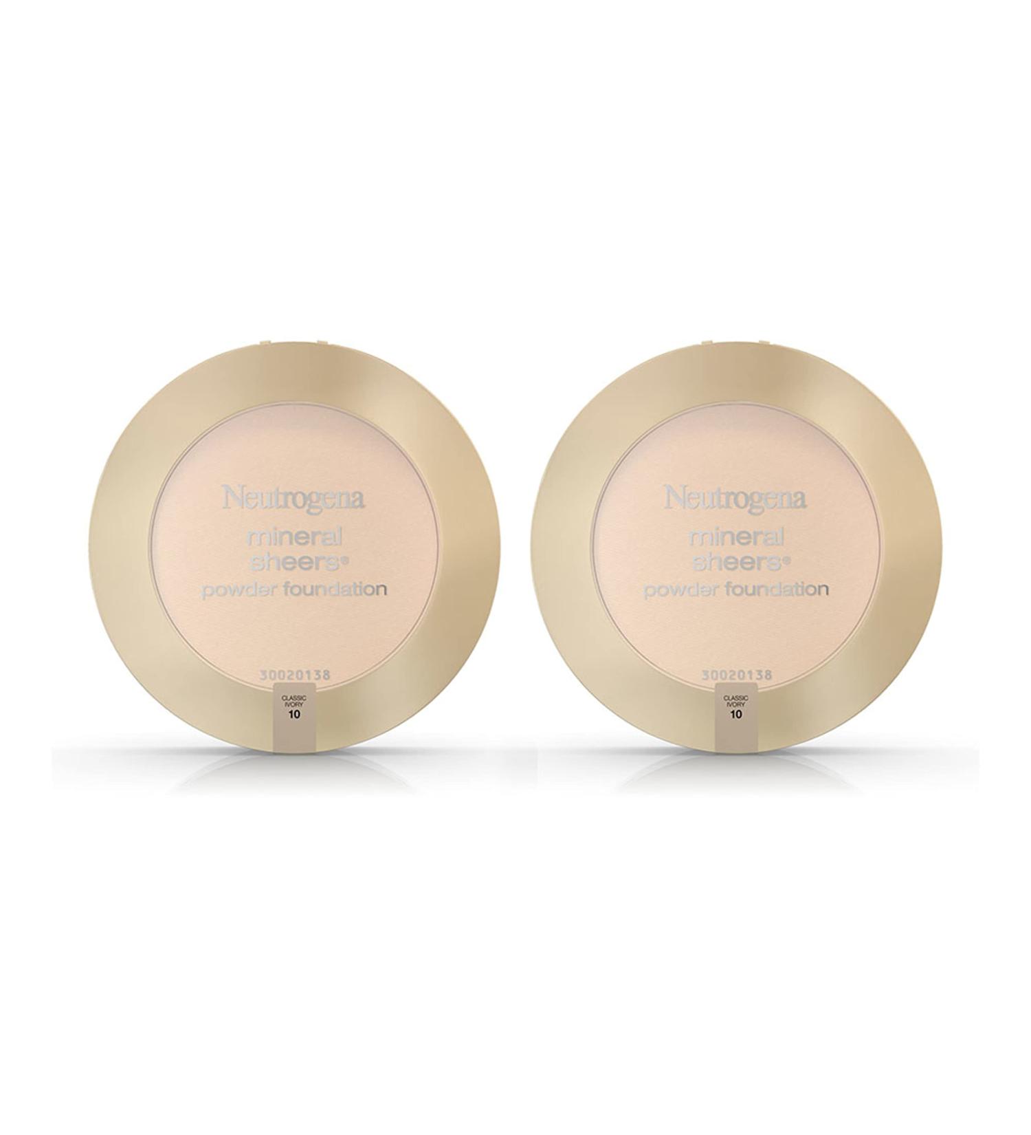 Neutrogena Mineral Sheers Compact Powder Foundation - Oil-Free, Fragrance-Free, Classic Ivory (Pack of 2) - 10.34 oz - Buy Online on GoSupps.com