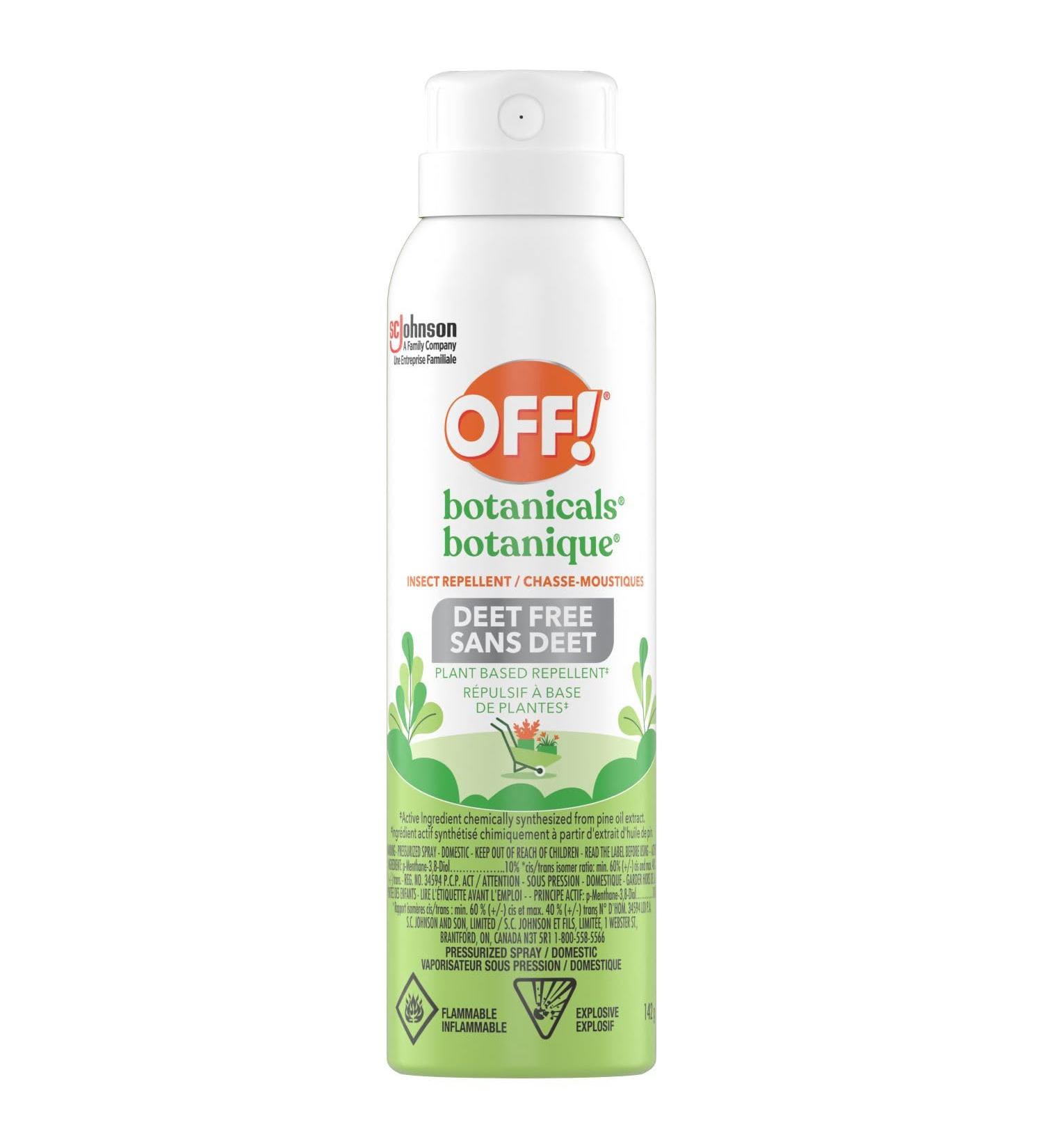 OFF! Botanicals Deet Free Plant-based Insect and Mosquito Repellent Aerosol Non-Greasy and Non-Sticky on Skin No Added Dyes or Fragrance 142g - Buy Online on GoSupps.com