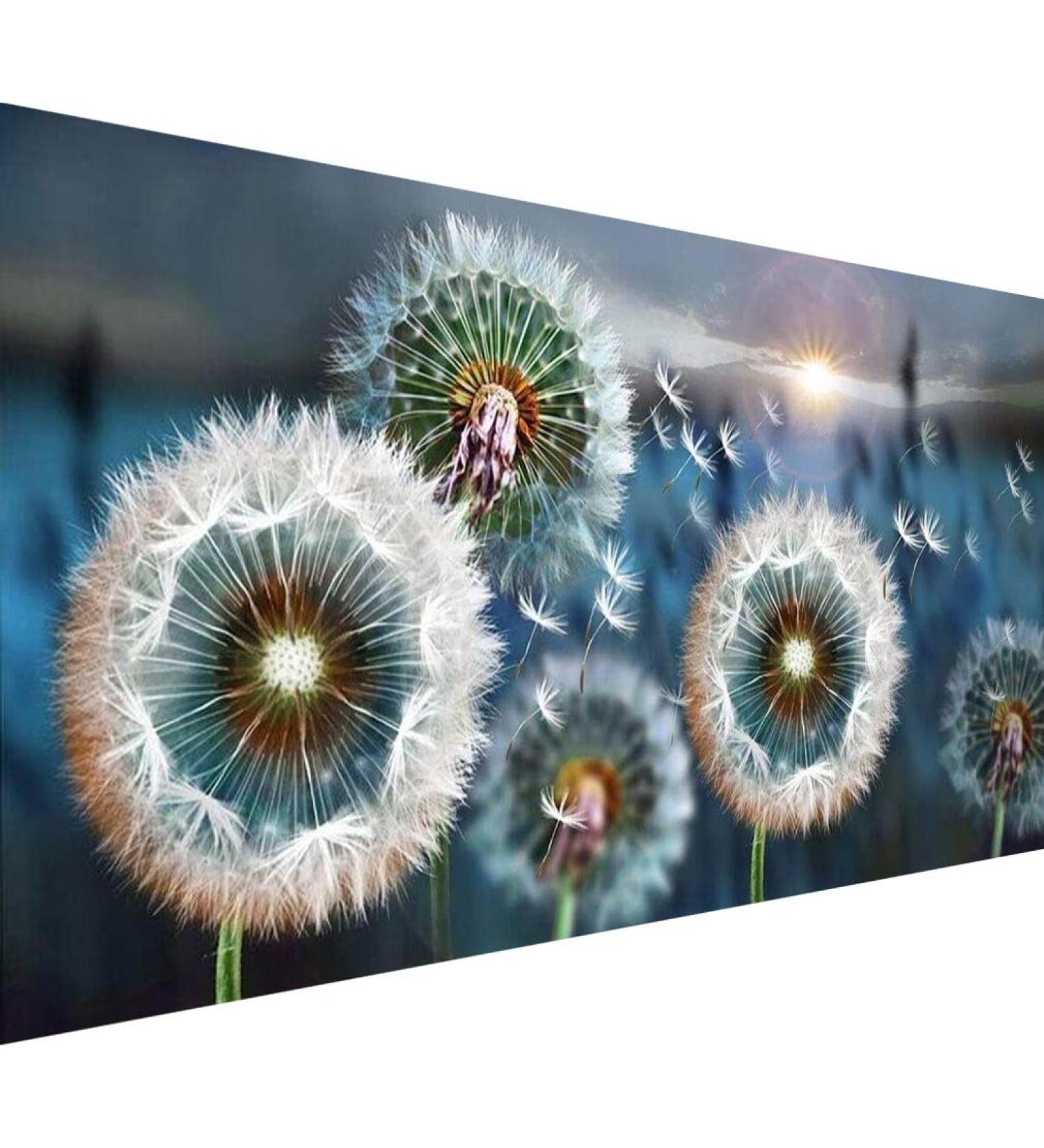 Dandelion Diamond Painting Kit | Large DIY Full Drill Crystal Rhinestone Art Sunset Painting | Gem Art for Adults | Home Wall Decor (27.5 X 15.7inch) - Buy Online on GoSupps.com