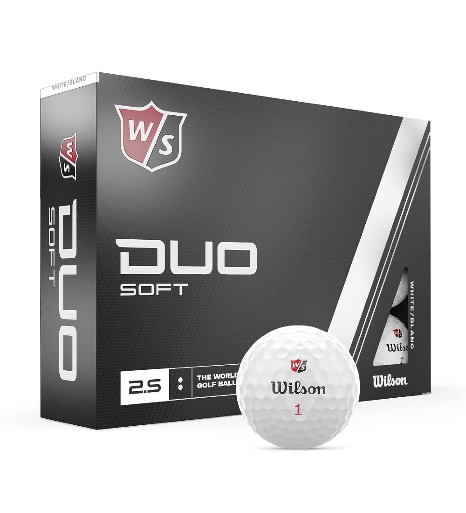 Wilson Staff Duo Soft Golf Balls - 12 Pack White | Premium Low Compression Golf Balls - Buy Online on GoSupps.com