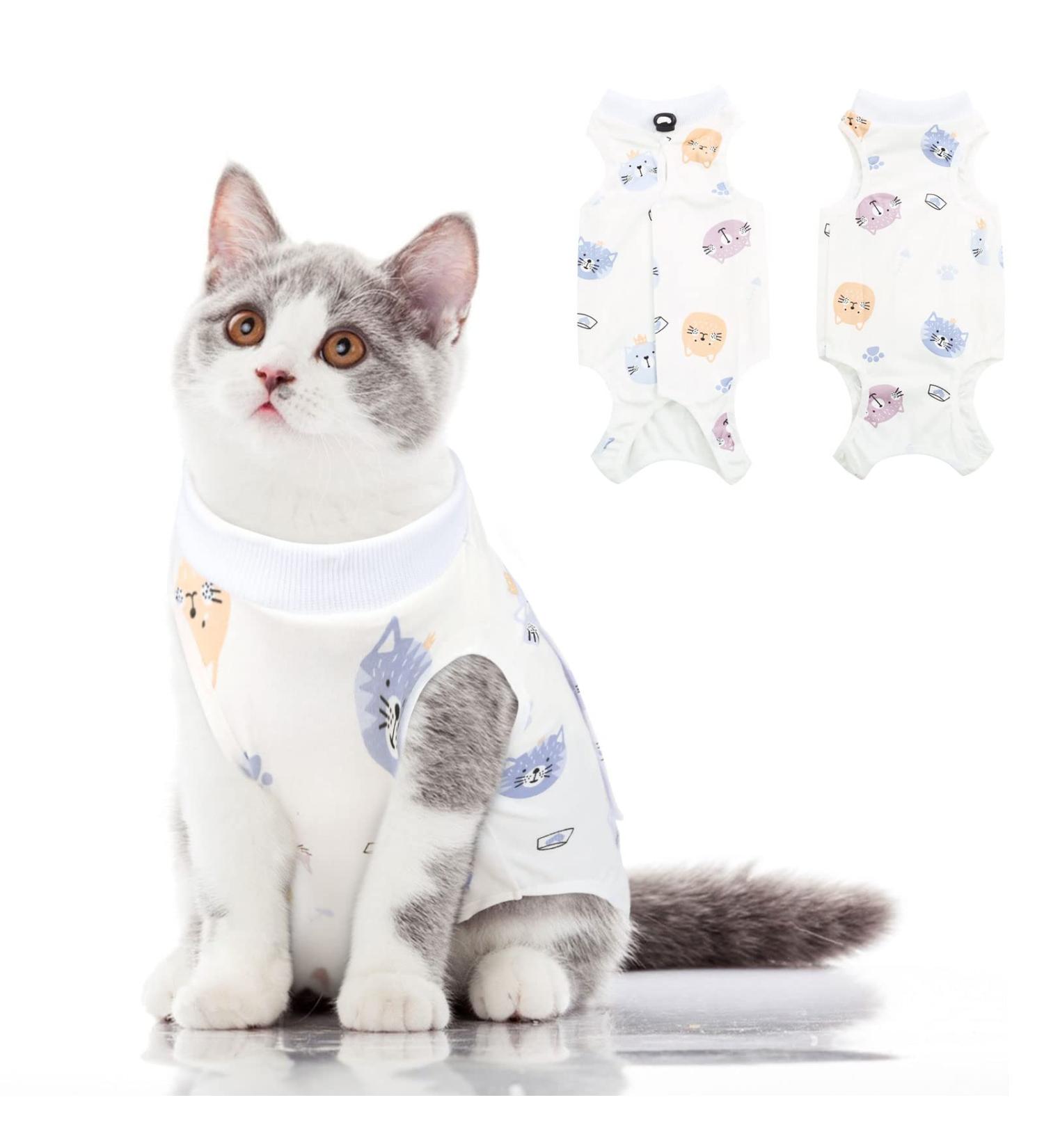 SUNFURA Cat Recovery Suit - Kitten Surgical Abdominal Wound Protector - Small Male & Female Pets - Buy Online on GoSupps.com
