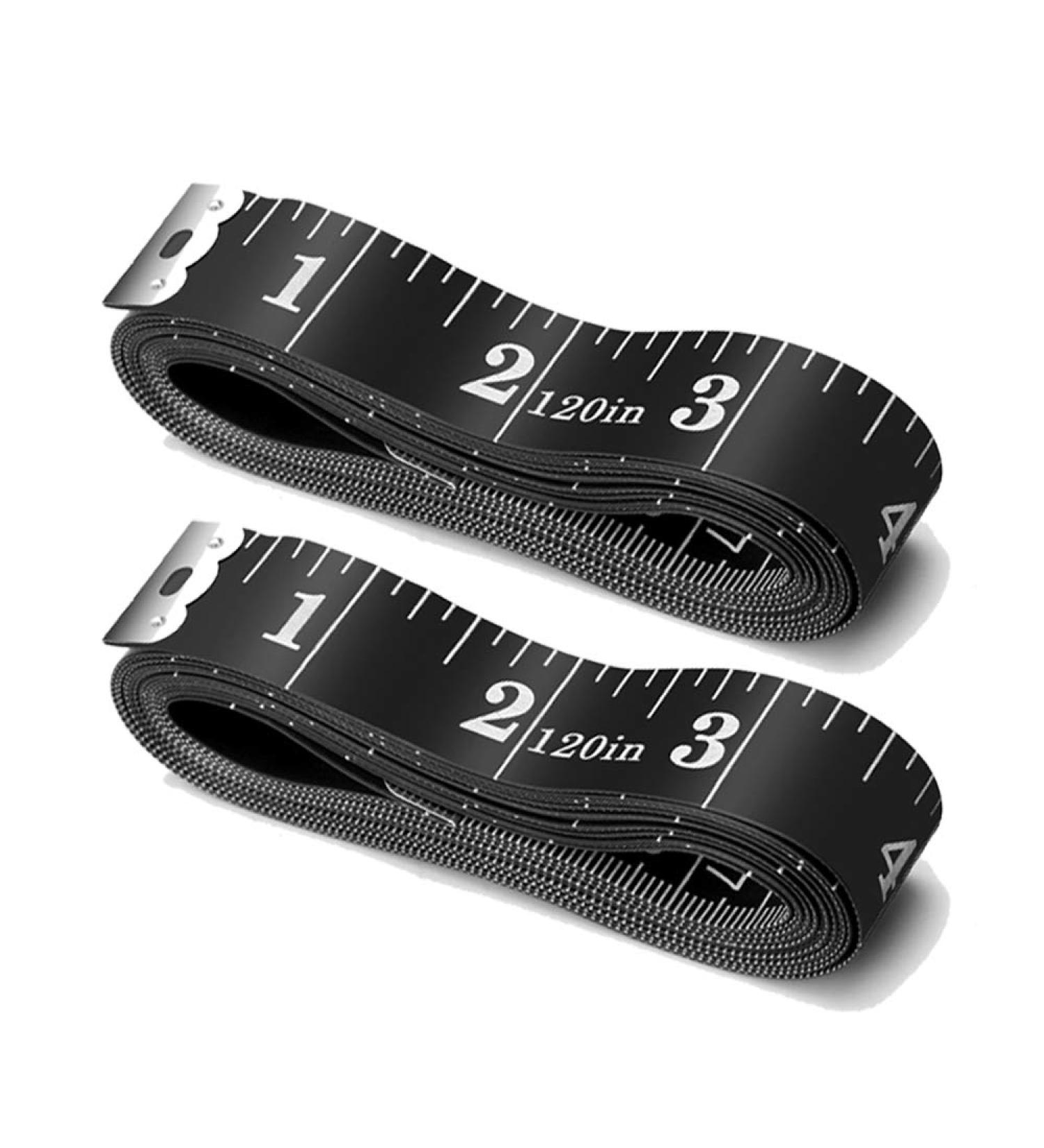 Tape Measure Body Measuring Tape 120 Inch Soft Fabric Measuring Tape for Sewing Cloth Measurement Double Scale Tailor Ruler for Weight Loss Medical Measurement Nursing Craft(2 Pack/Black) Black 120 Inch - Buy Online on GoSupps.com