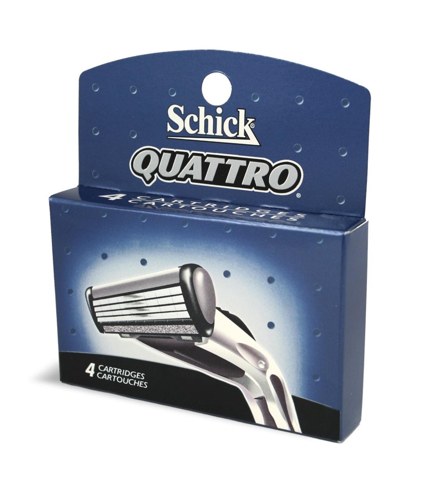 Schick Quattro Refil 4ct Size 4ct Schick Quattro Razor Refills