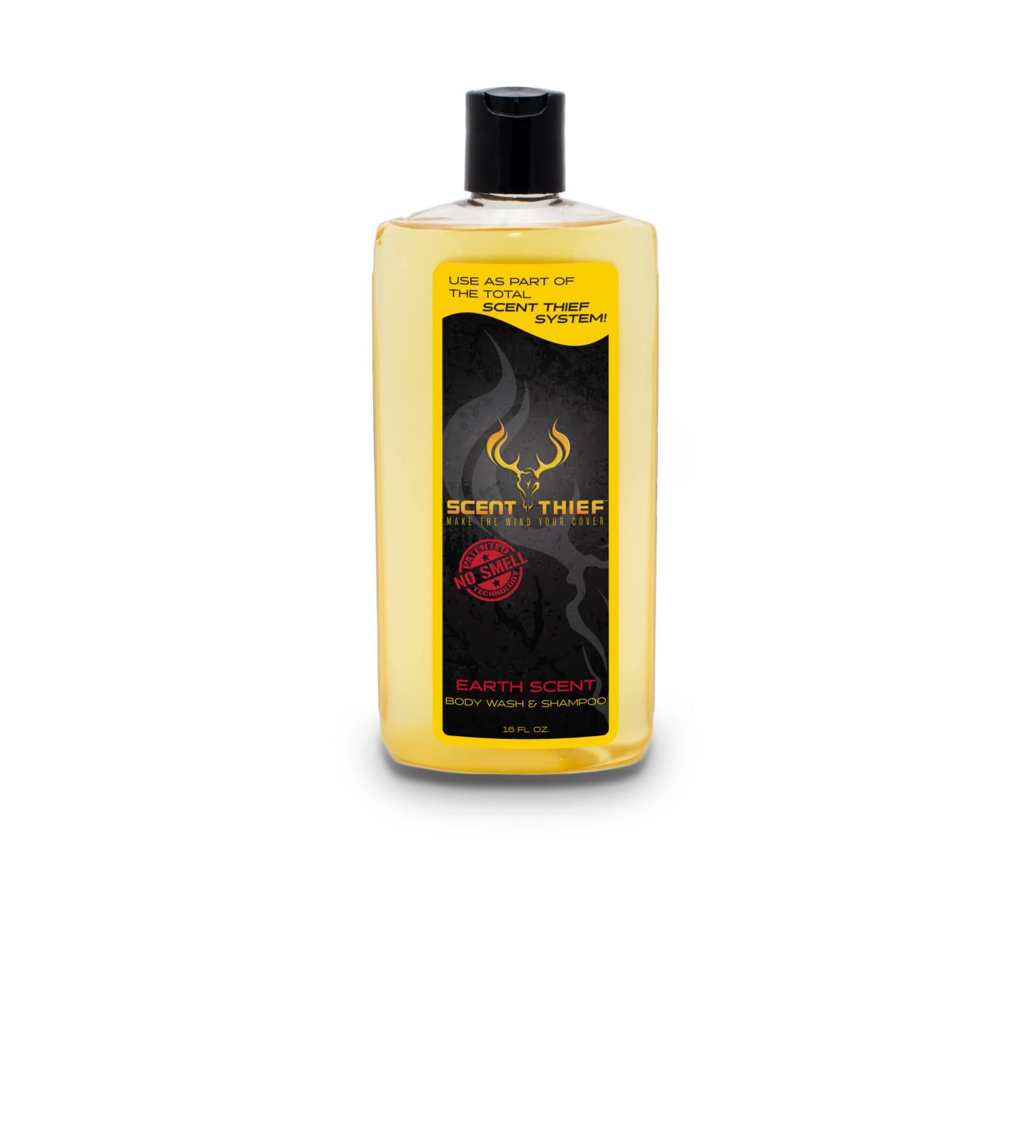 Scent Thief Deer Hunting Accessories 16oz Body Wash & Shampoo for Field and Deer Hunting Scent Remover Acts As A Scent Blocker and Eliminates Animal s Ability to Smell