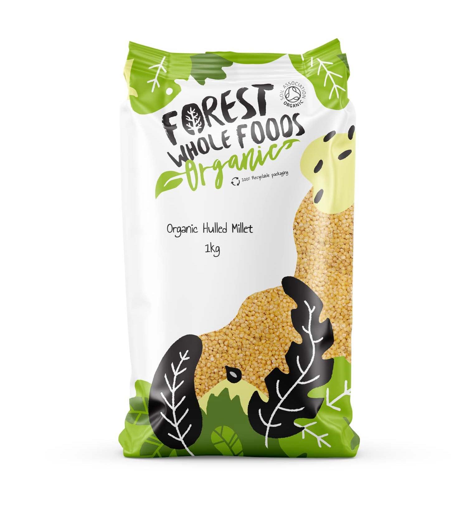 Forest Whole Foods Organic Hulled Millet - 1kg - Buy Online on GoSupps.com
