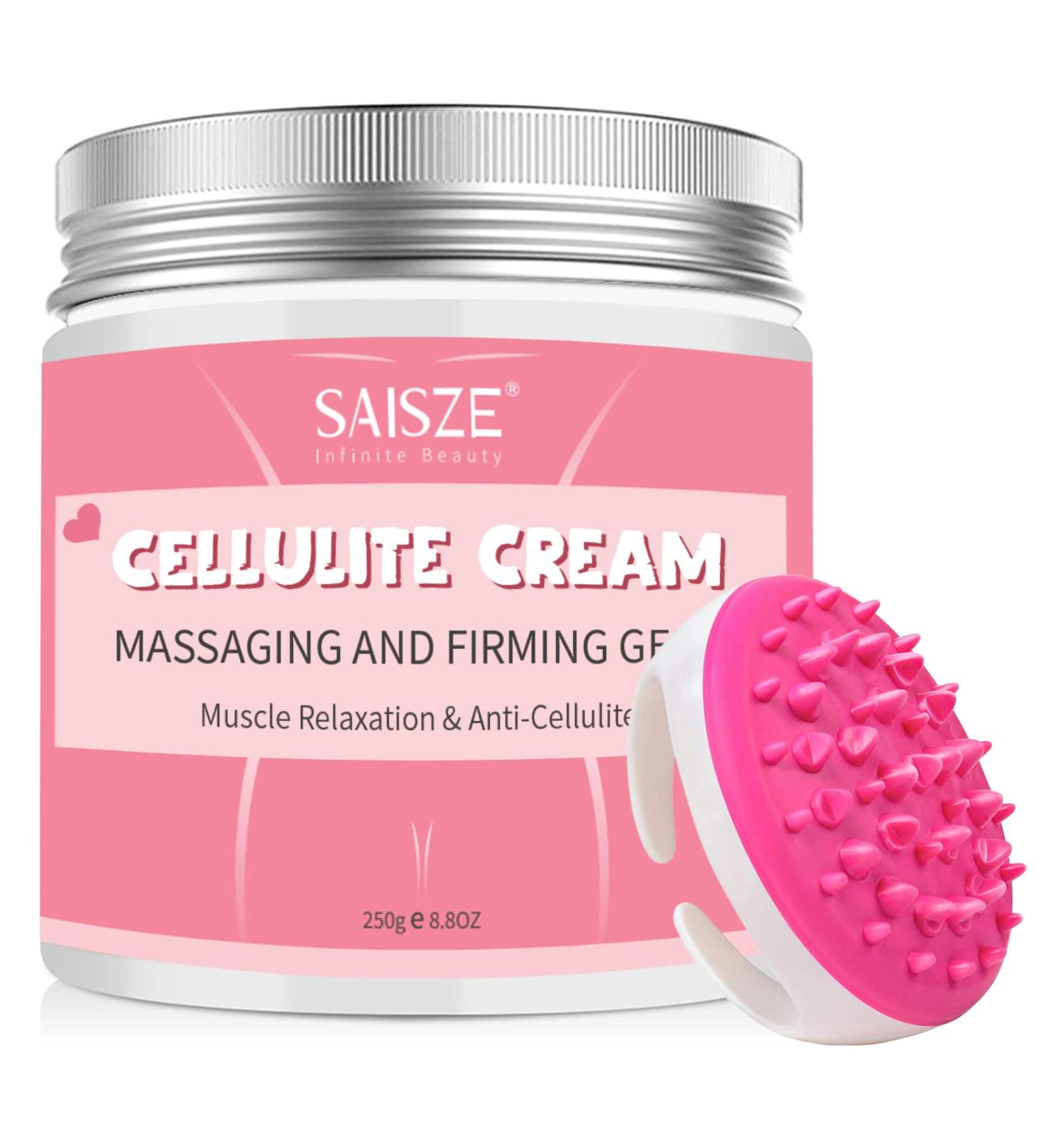 Saisze Cellulite Cream with Massager - Firming Gel for Tightening and Moisturizing Skin, Sweat Enhancer Hot Cream for Legs, Arms, and Body - Buy Online on GoSupps.com
