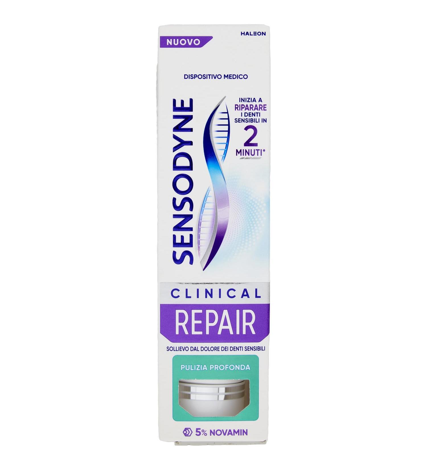  Sensodyne Sensodyne Clinical Repair Deep Clean Toothpaste for sensitive teeth starts repairing sensitive teeth in 2 minutes* 75 ml - Buy Online on GoSupps.com