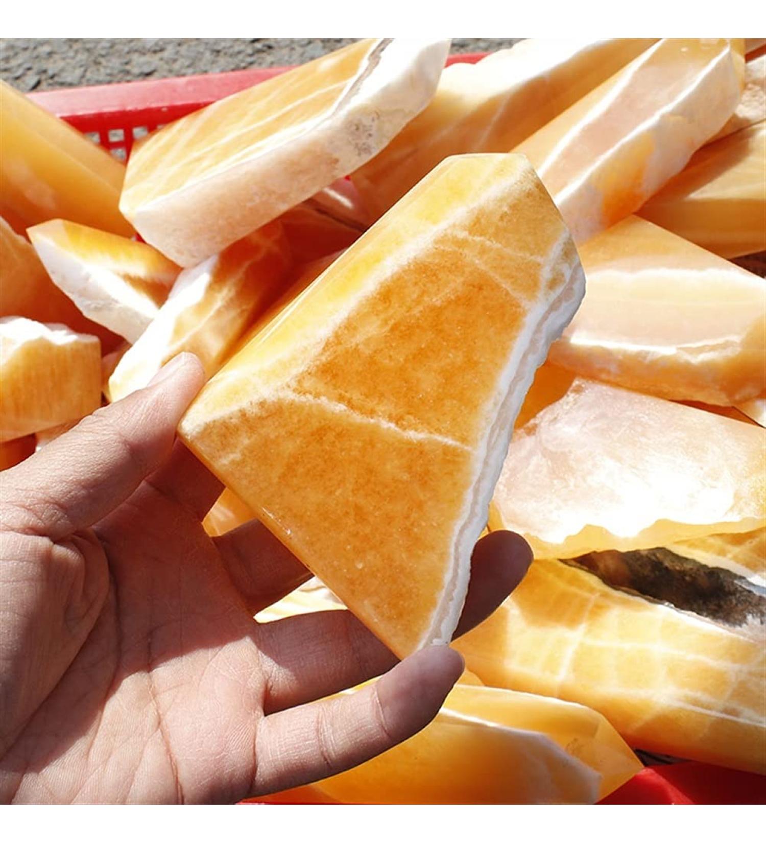 Stone 1 Kg Natural Rough and Raw Yellow Calcite Quartz Crystal Stone FUZEGRDLI - Buy Online on GoSupps.com