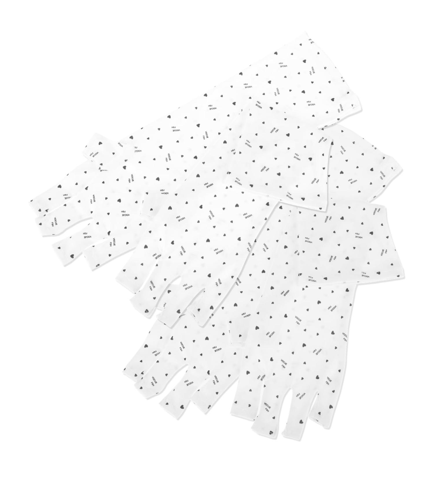 POPETPOP 2 Pairs Nail Gloves Gel Nails Gloves Uv Gloves for Gel Manicures Uv Lamp Glove for Gel Nails Gel Manicure Uv Gloves Gloves Non-slip Light White Miss Polyester 38x13cm - Buy Online on GoSupps.com