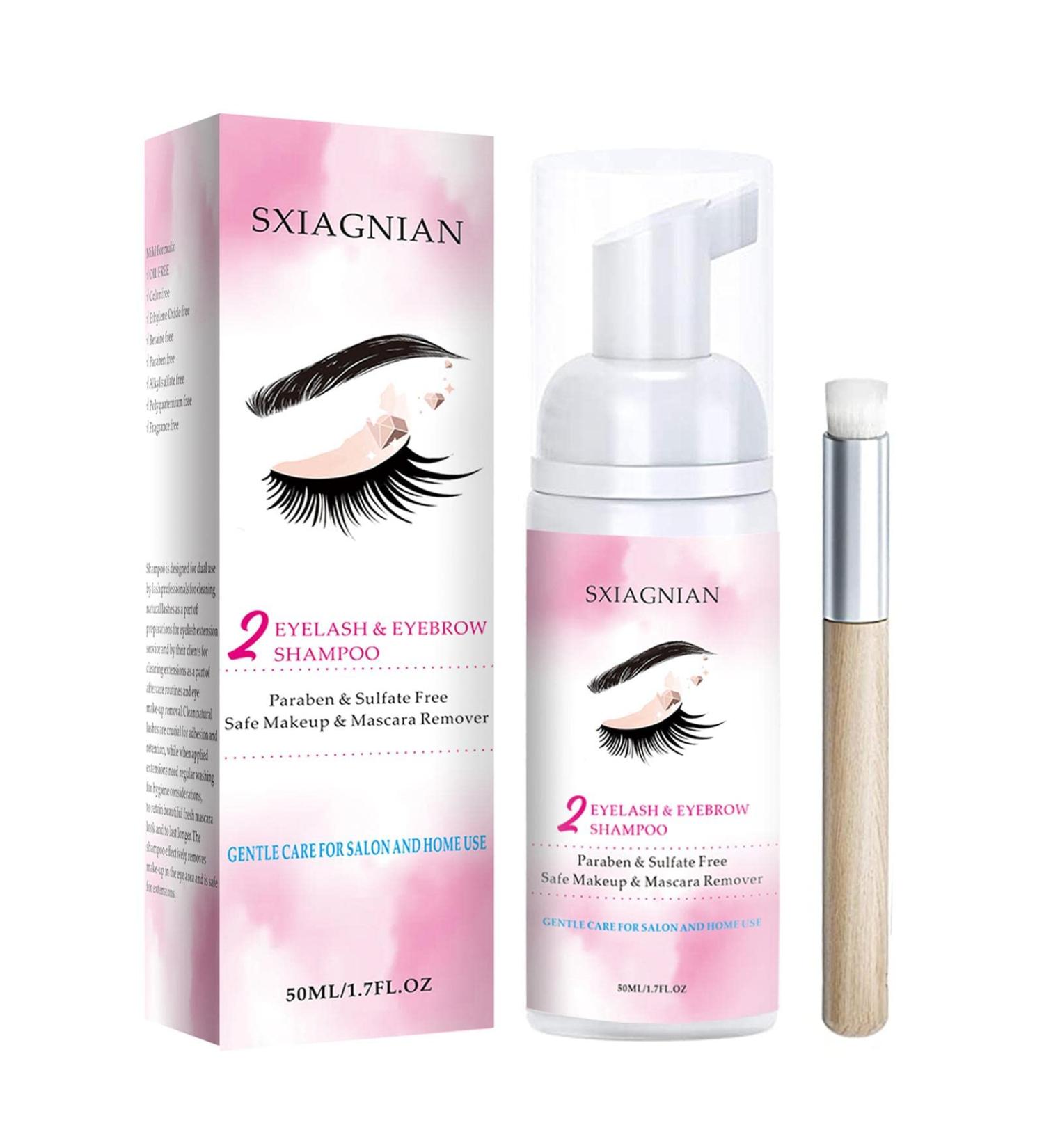 Eyelash Cleanser - Lash Foam Eyelid Cleanser - Eyelash Bath for Eyelashes Eyebrow and Eyelash Shampoo Eyelid Makeup Remover - Buy Online on GoSupps.com