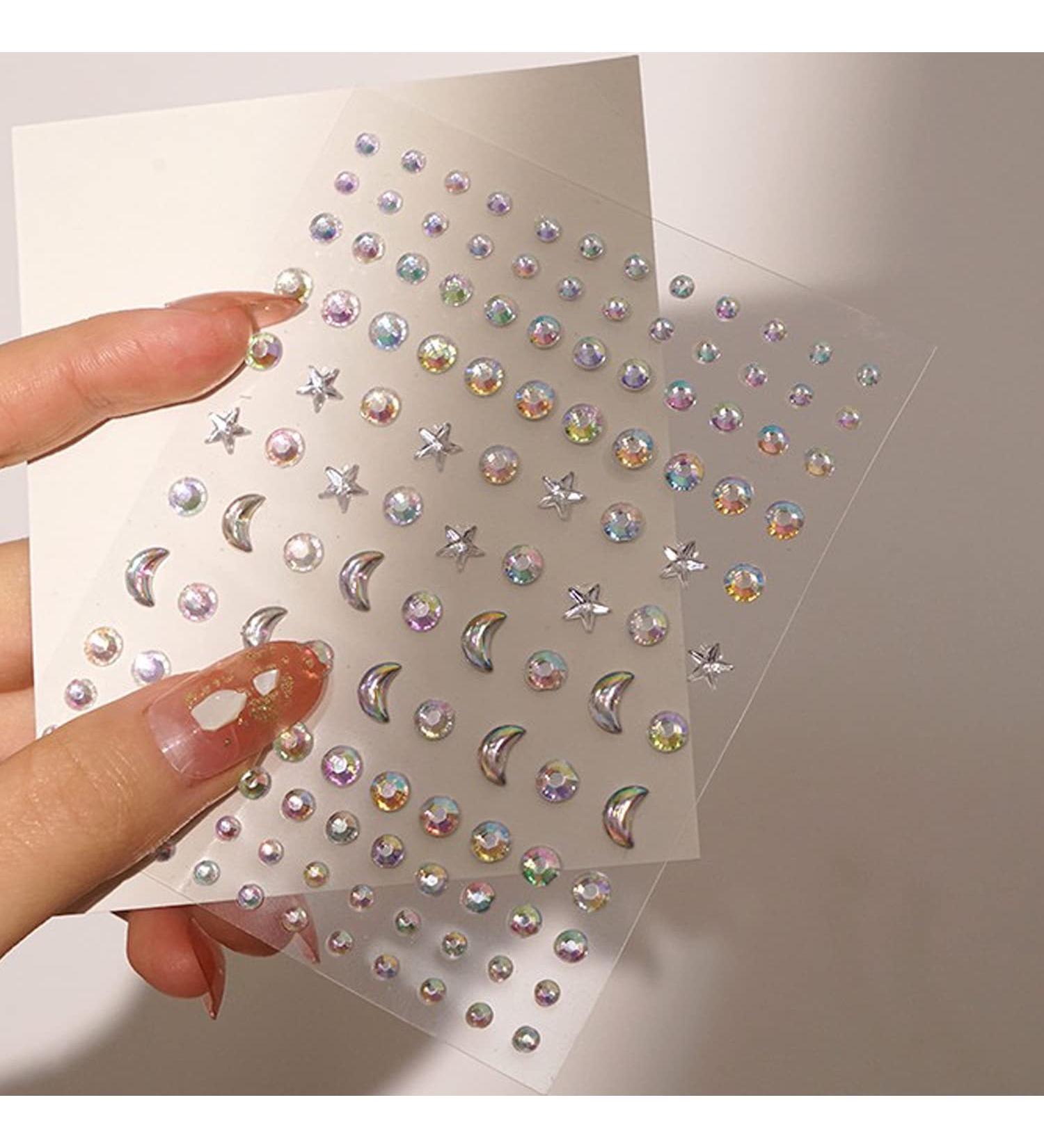 Moon Stars Face Gems Jewels - Crystal Rhinestones for Rave Party & Festival Makeup - Temporary Tattoos for Women - Buy Online on GoSupps.com