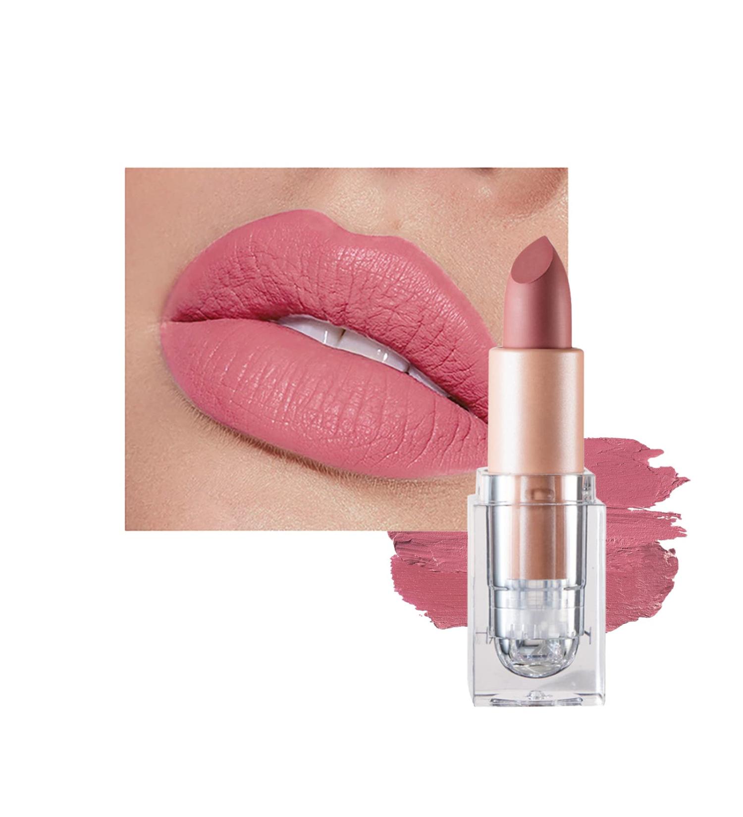 Long Lasting Waterproof Matte Lipstick - Pink Velvet Lip Gloss for Women (#604 Dolce Vita) - Buy Online on GoSupps.com