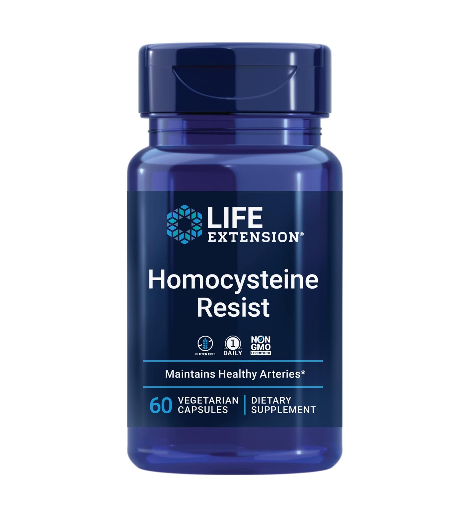 Life Extension Homocysteine Resist â€“ 60 Vegetarian Capsules for Heart Health - Buy Online on GoSupps.com