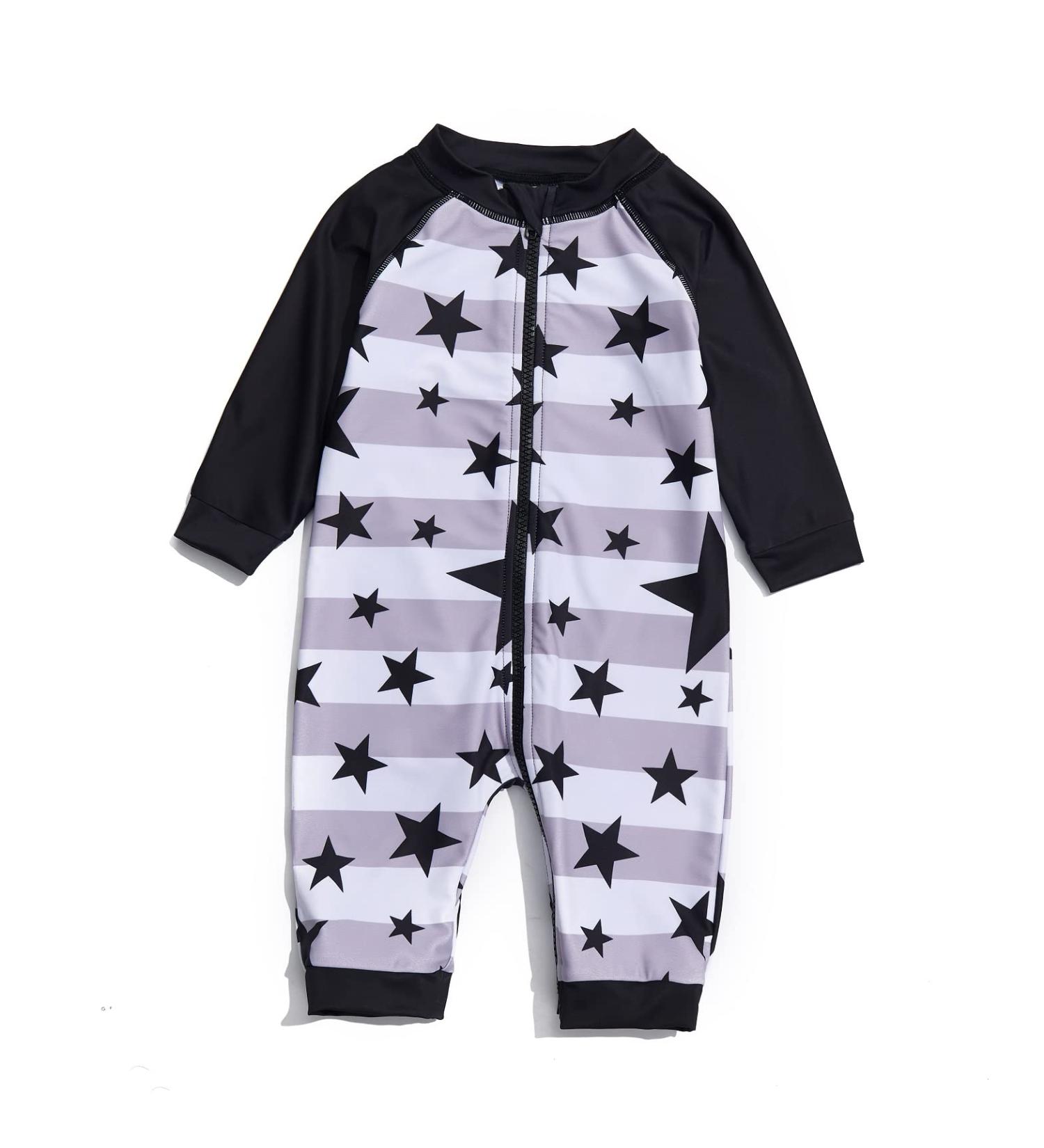 Bonverano Baby Boys Swimsuit - UPF 50+ Sun Protection, Full-Length Zipper One Piece Swimwear - 6 Months Star - Buy Online on GoSupps.com