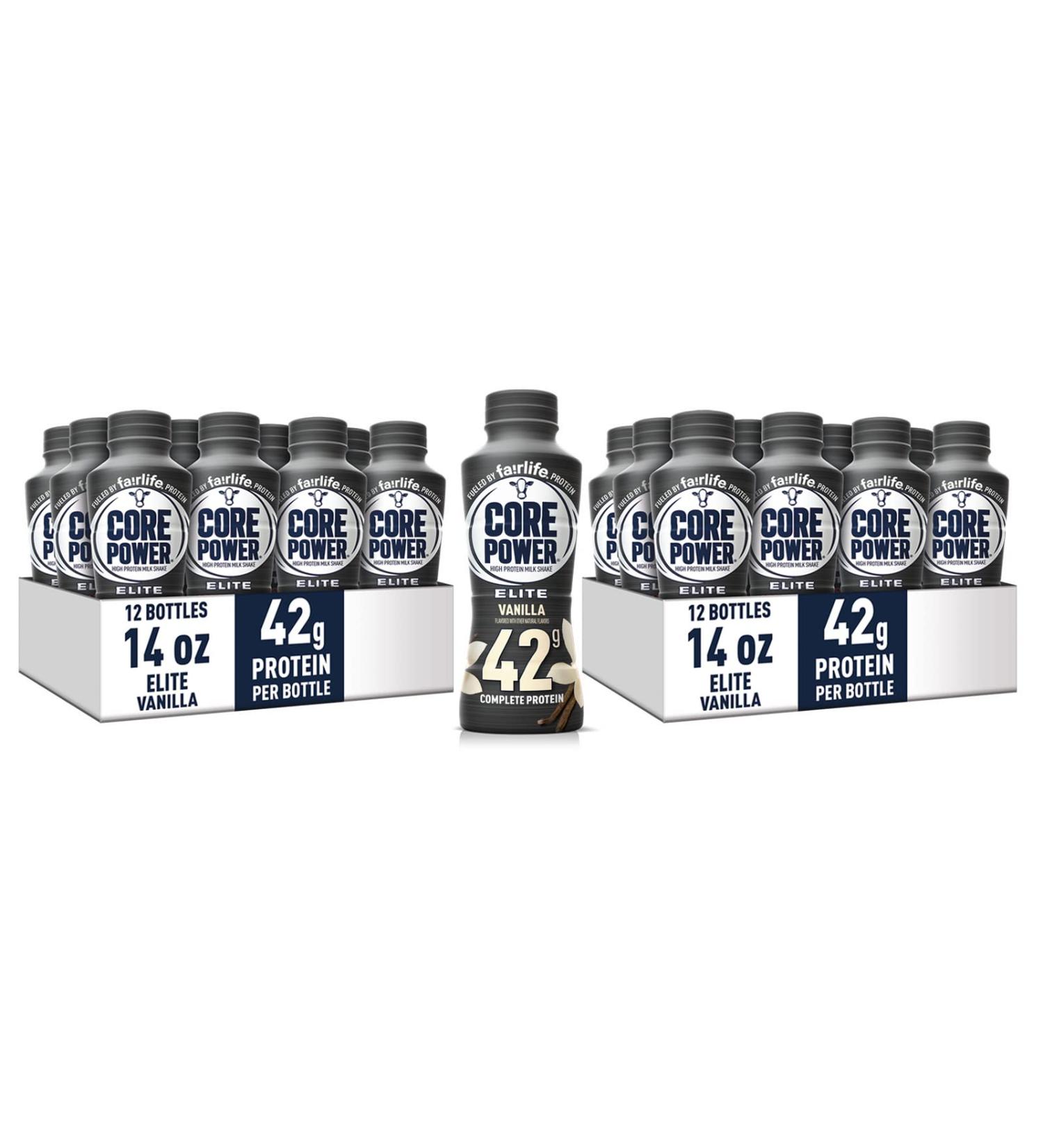 Fairlife Core Power Elite 42g High Protein Milk Shake Ready To Drink for Workout Recovery Vanilla 14 Fl Oz (2 Packs of 12) Vanilla 14 Fl Oz (Pack of 24) - Buy Online on GoSupps.com