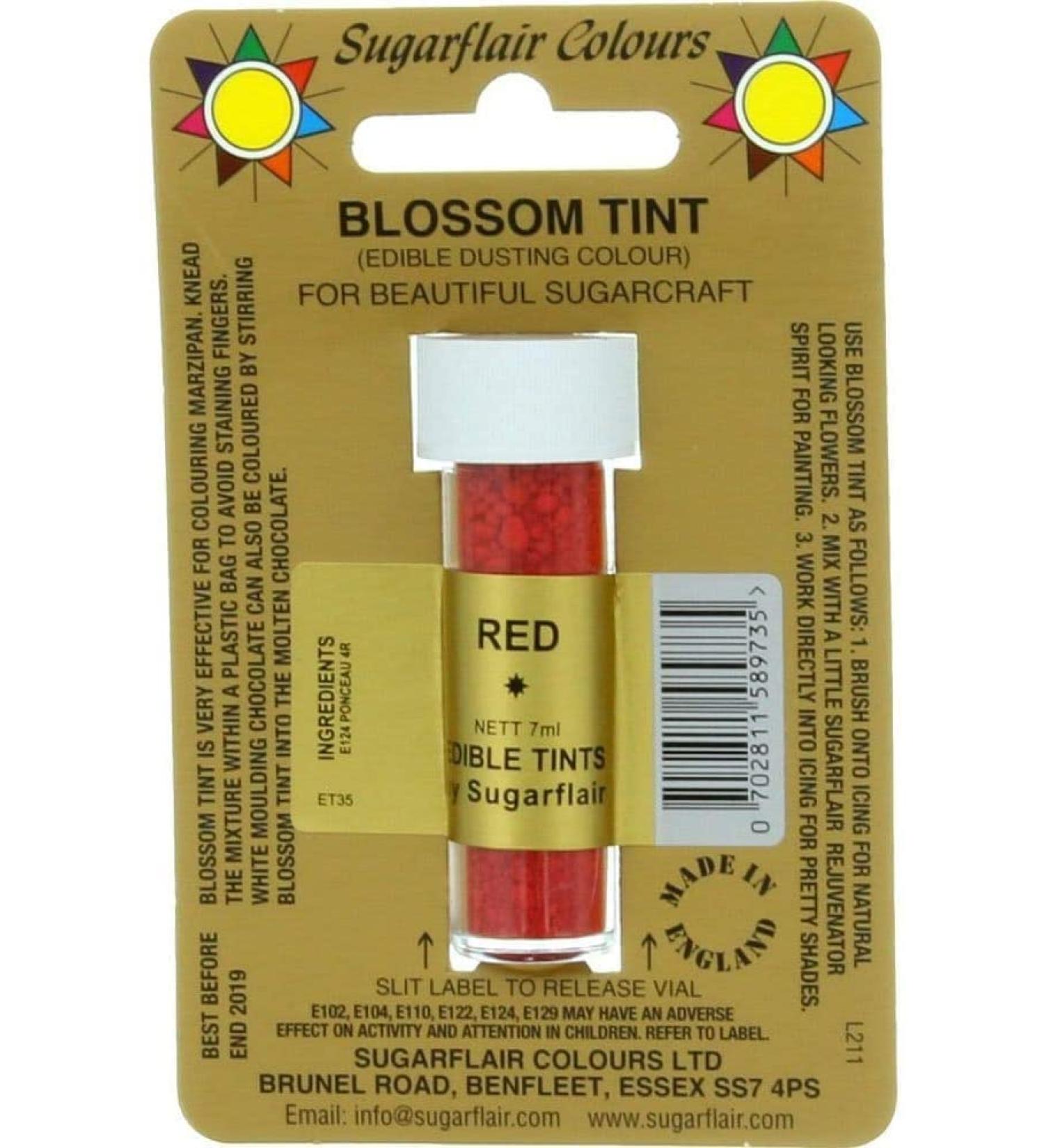 Sugarflair Blosom Tint Edible Dusting Powder Red