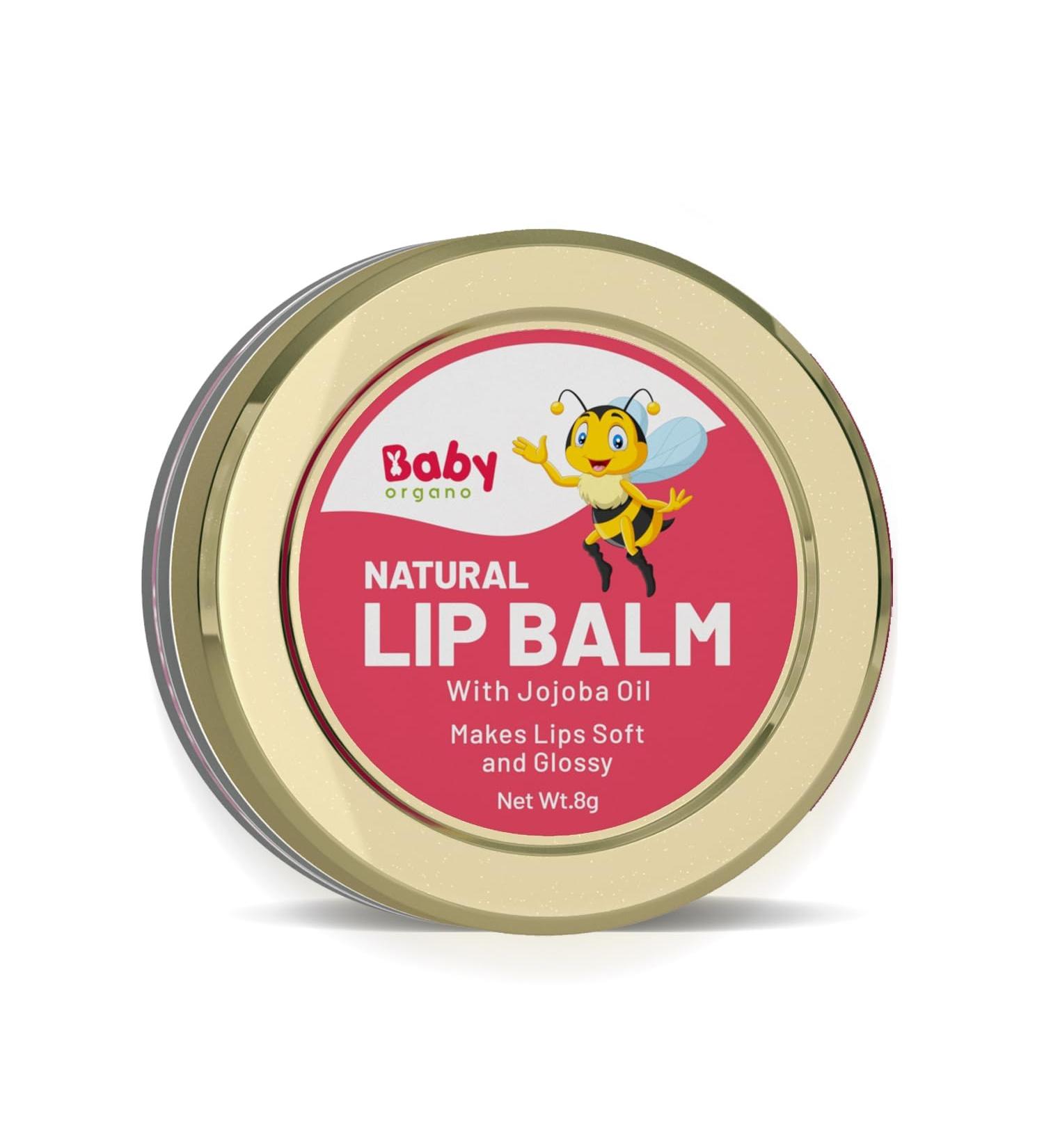 Natural Strawberry Lip Balm for Kids | Nourish & Protect Dry Chapped Lips | 8gm Infused with Yashti Ghrit - Buy Online on GoSupps.com