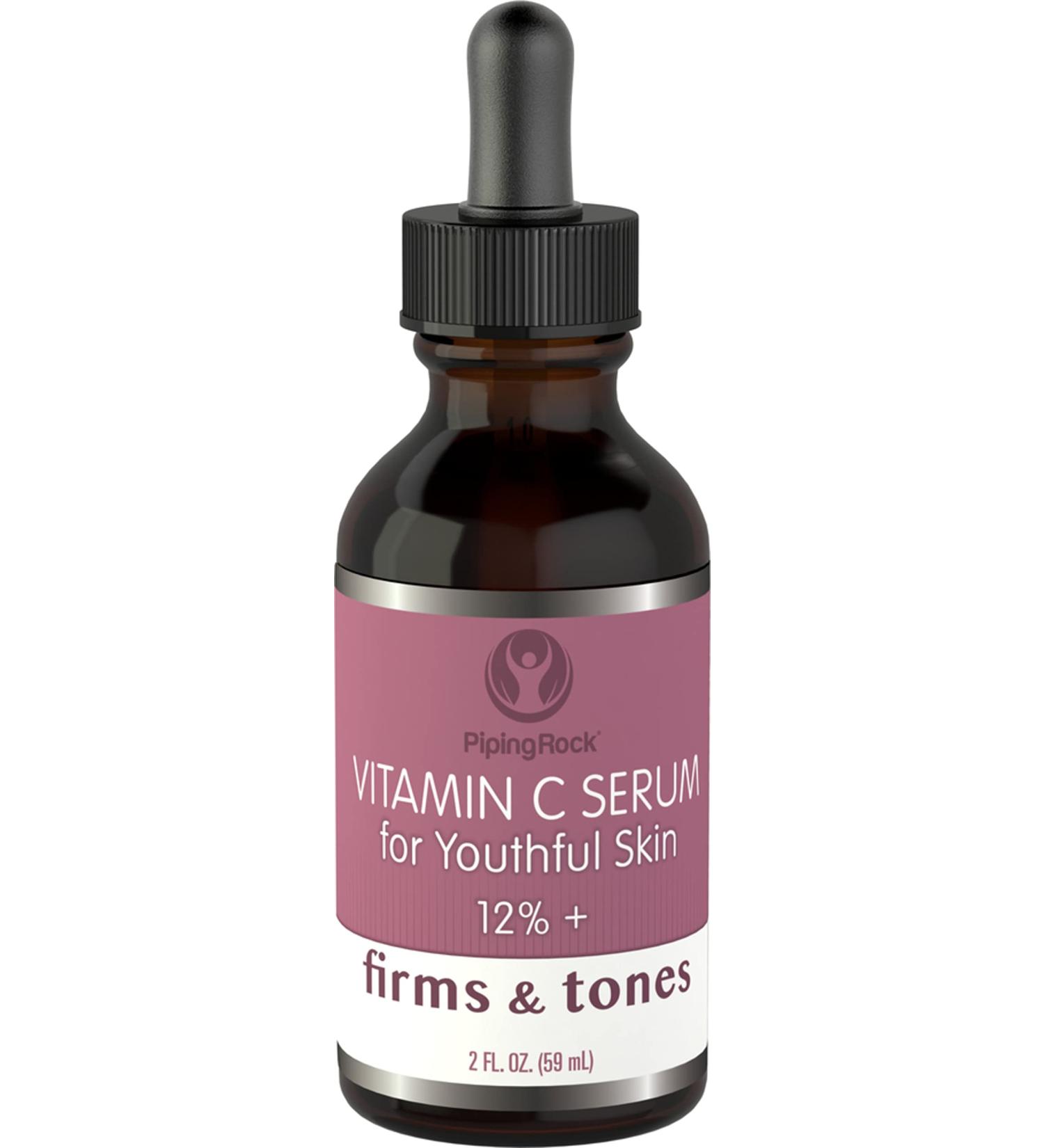 Piping Rock Vitamin C Face Serum | 2 fl oz | Firming Toning & Paraben/SLS Free | International Shipping Available - Buy Online on GoSupps.com