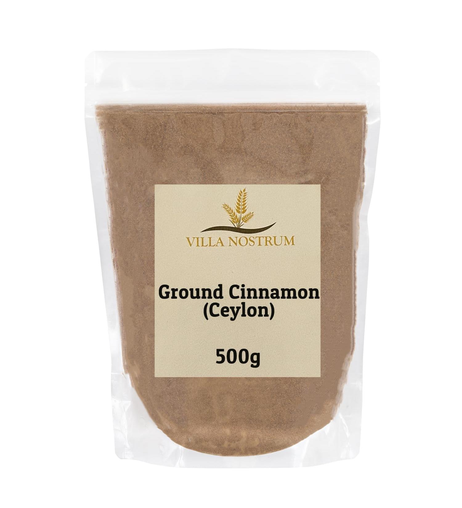 Ceylon Cinnamon Ground Powder 500g by Villa Nostrum - Ideal for Baking & Cooking | Rich Aroma & True Cinnamon Flavor - Buy Online on GoSupps.com