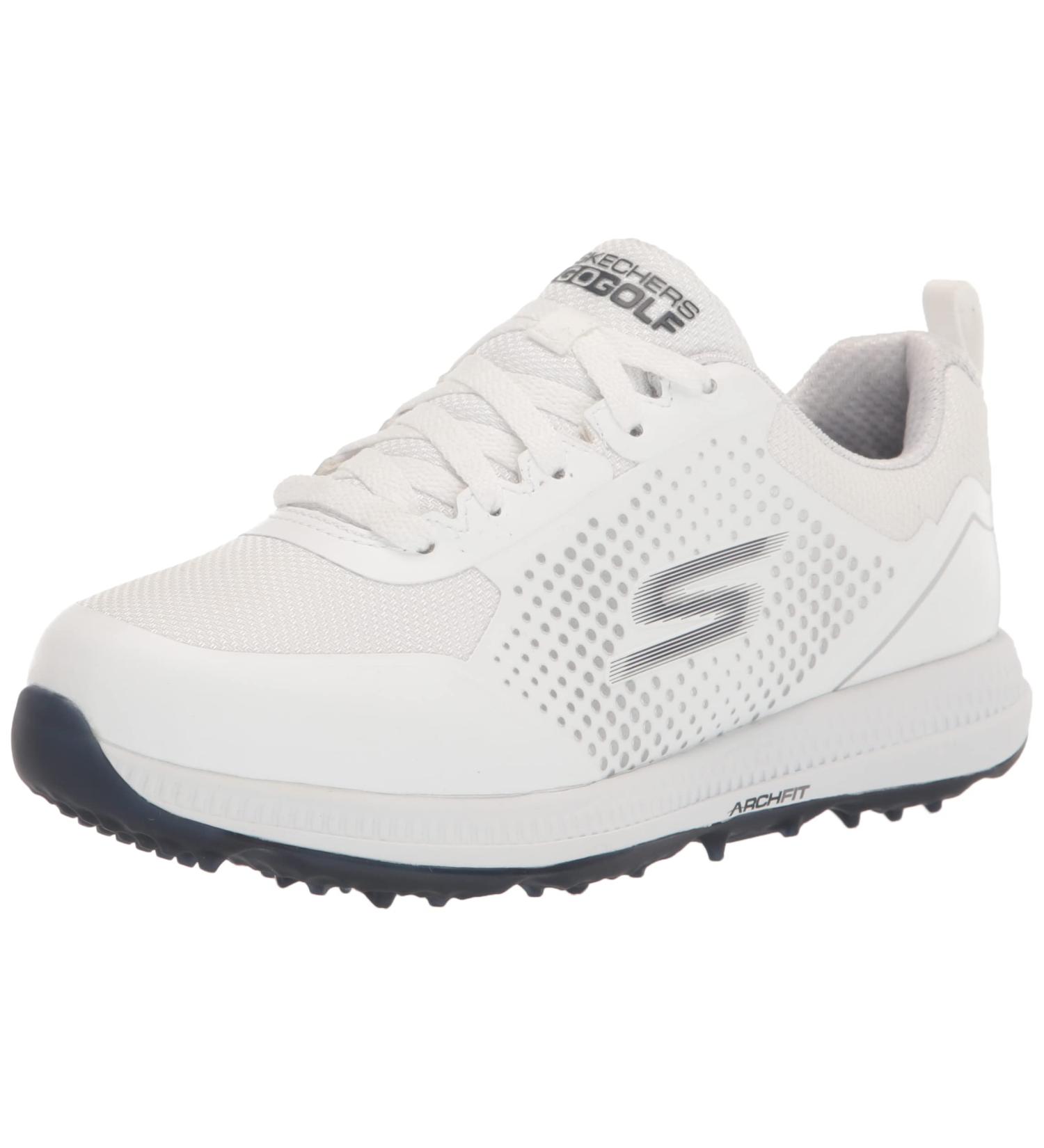Skechers Women's 123031 Sneaker - White Navy Sport | Size 36.5 EU | Shop Internationally - Buy Online on GoSupps.com