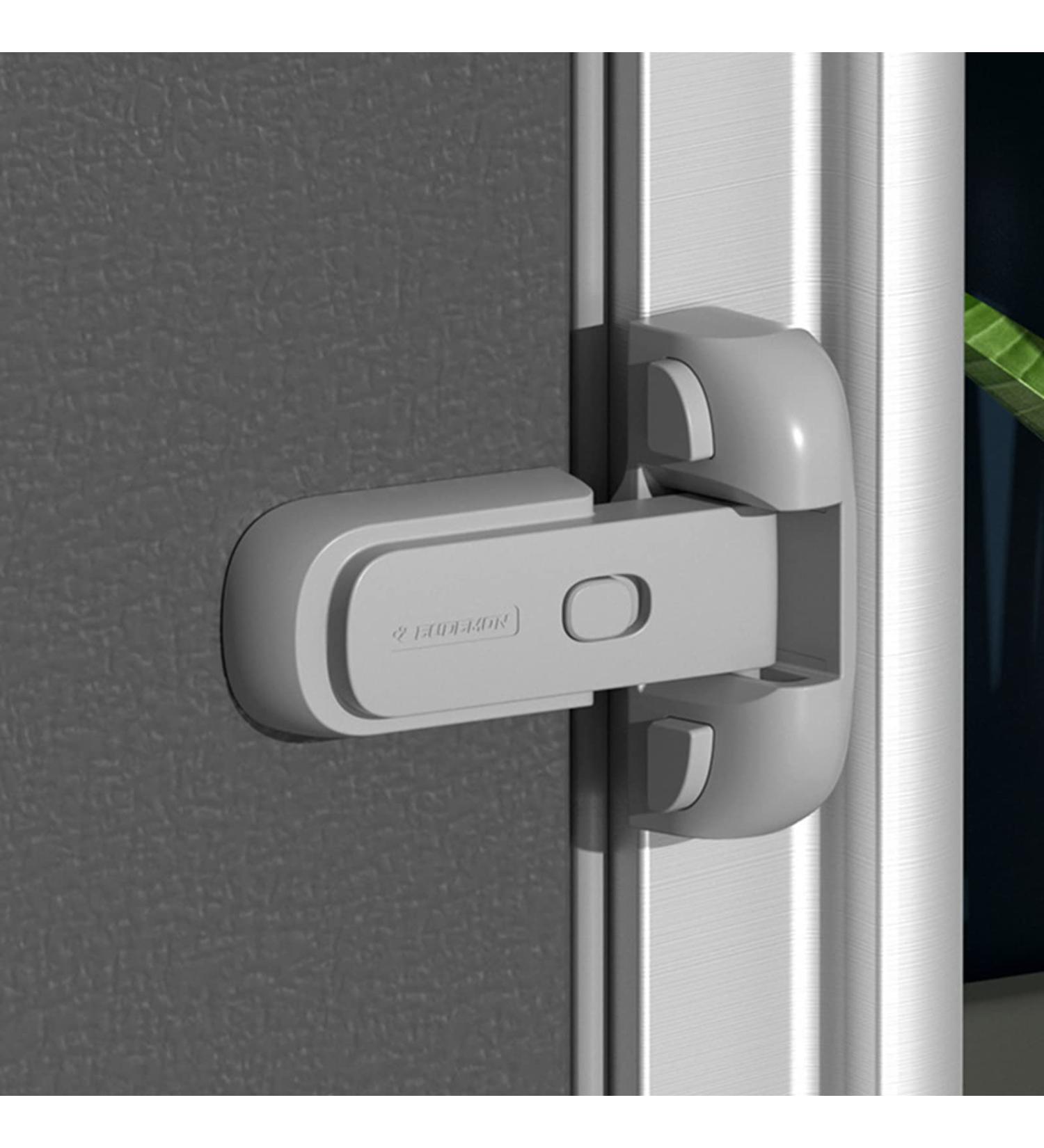 Updated Home Refrigerator Lock for Kids  Child Proof Fridge Freezer Door Lock Apply to Max 1"(25mm) Sealing Strip Easy to Install and Use 3M Adhesive No Tools Need or Drill - Buy Online on GoSupps.com