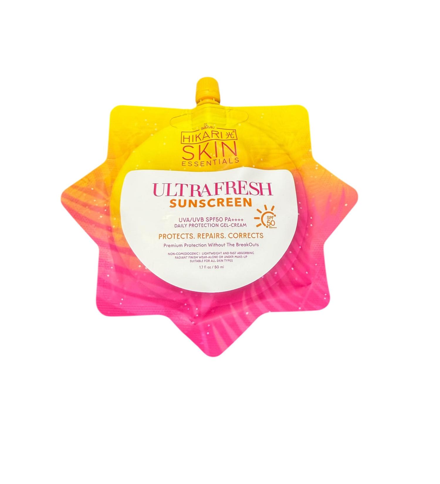 HikariSkin Essentials Ultra Fresh Sunscreen SPF 50-50ml - Buy Online on GoSupps.com