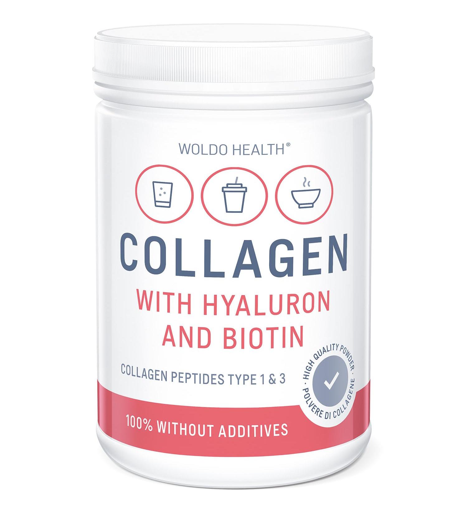 Premium Collagen Powder with Hyaluronic Acid & Biotin 500g - Pasture-Fed Peptides Type 1 & 3 for Radiant Skin & Healthy Hair - Buy Online on GoSupps.com