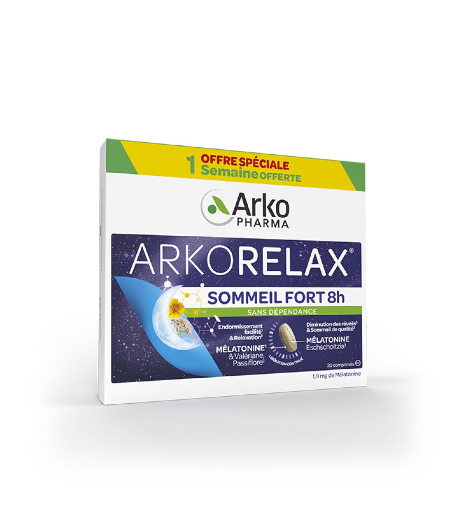 Arkorelax Strong Sleep 8 Hours XL Regain Quality Sleep without Addiction 30 Tablets - Buy Online on GoSupps.com