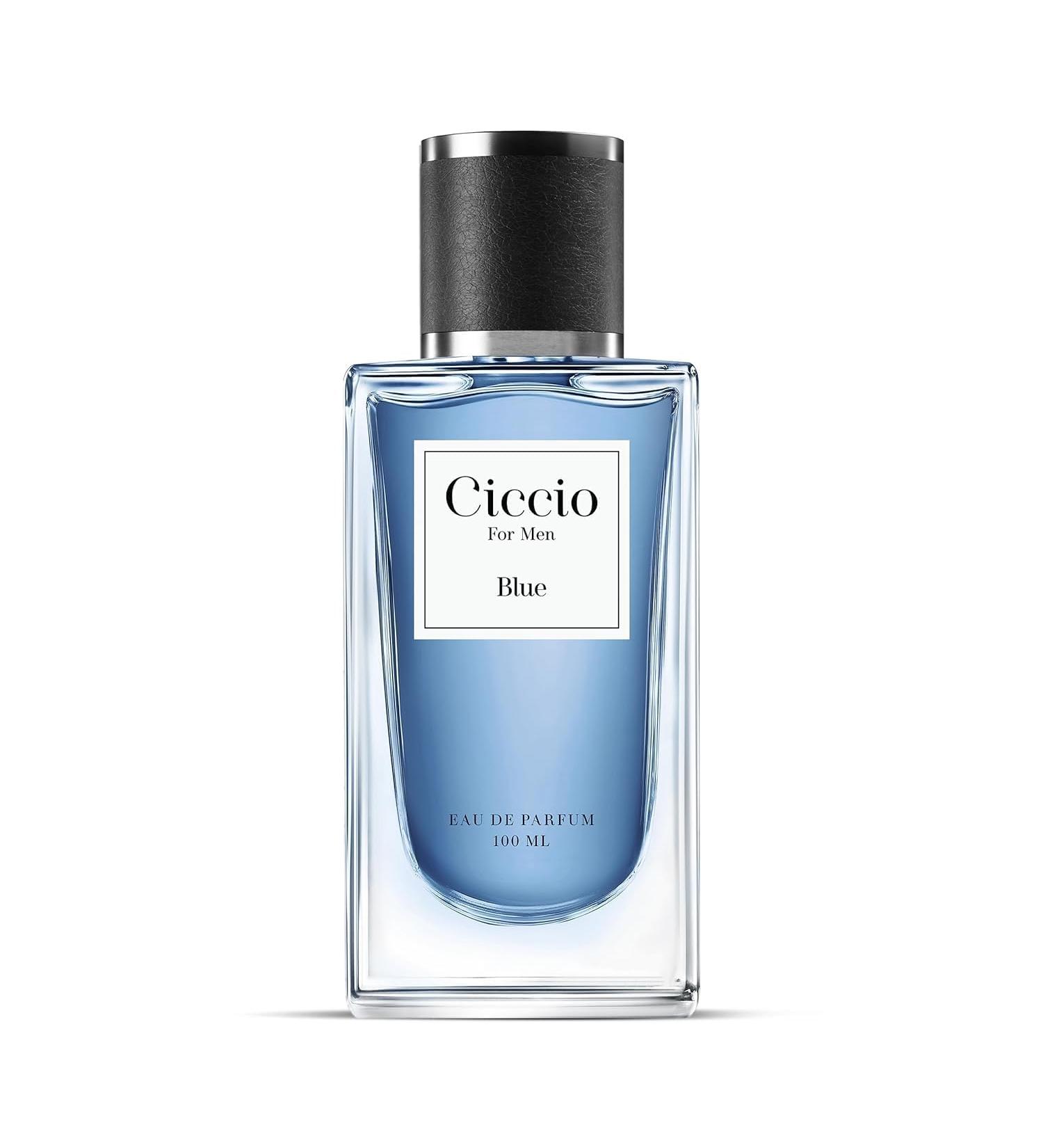 Cicc.io Blue Eau De Perfume for Men with Citrus Lemon Bergamot and Mandarin | Premium Long Lasting Woody Aquatic Fragrance Scent | Perfect Perfume for Summer 100ml - Buy Online on GoSupps.com