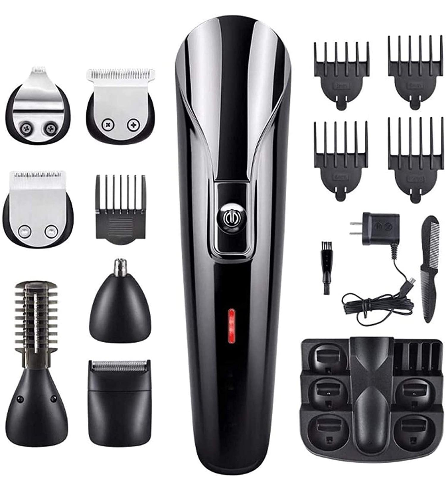 Hair Clippers for Men - 6in1 Electric Hair Cutting Kit Cordless Trimmer & Beard Grooming Tools - Buy Online on GoSupps.com
