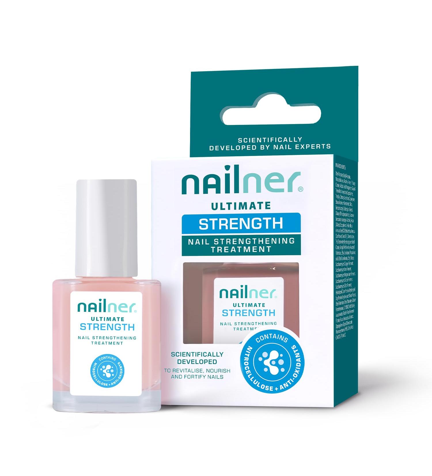 Nailner Ultimate Nail Strengthening Treatment - Glossy Light-Rose Nail Varnish 10ml - Buy Online on GoSupps.com