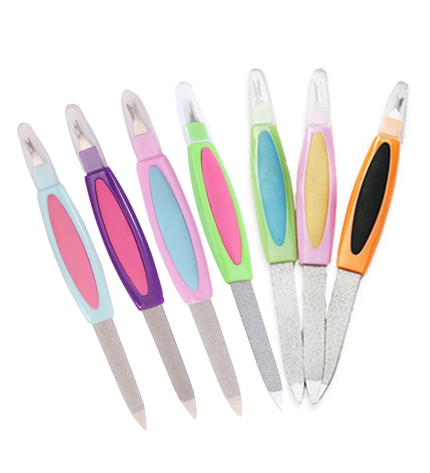 Worparsen Cuticle Pusher Double Head Multifunctional Portable Stainless Steel Salon Buffer Dead Skin Push Polisher for Unisex Adults - Buy Online on GoSupps.com