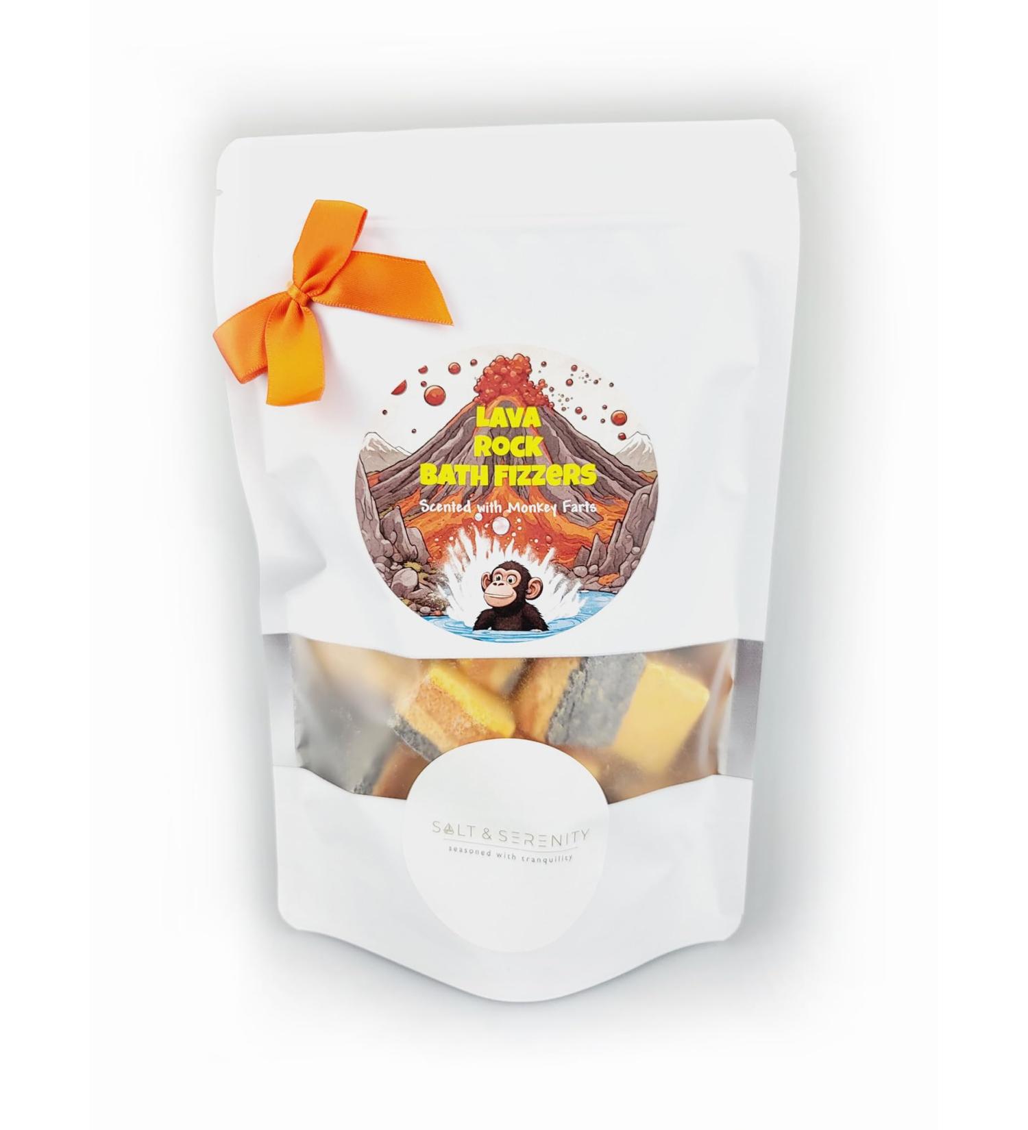 Lava Rock Bath Fizzers/Bath Bombs - Monkey Farts Christmas Gifts Kids bathtime Devon Made. - Buy Online on GoSupps.com