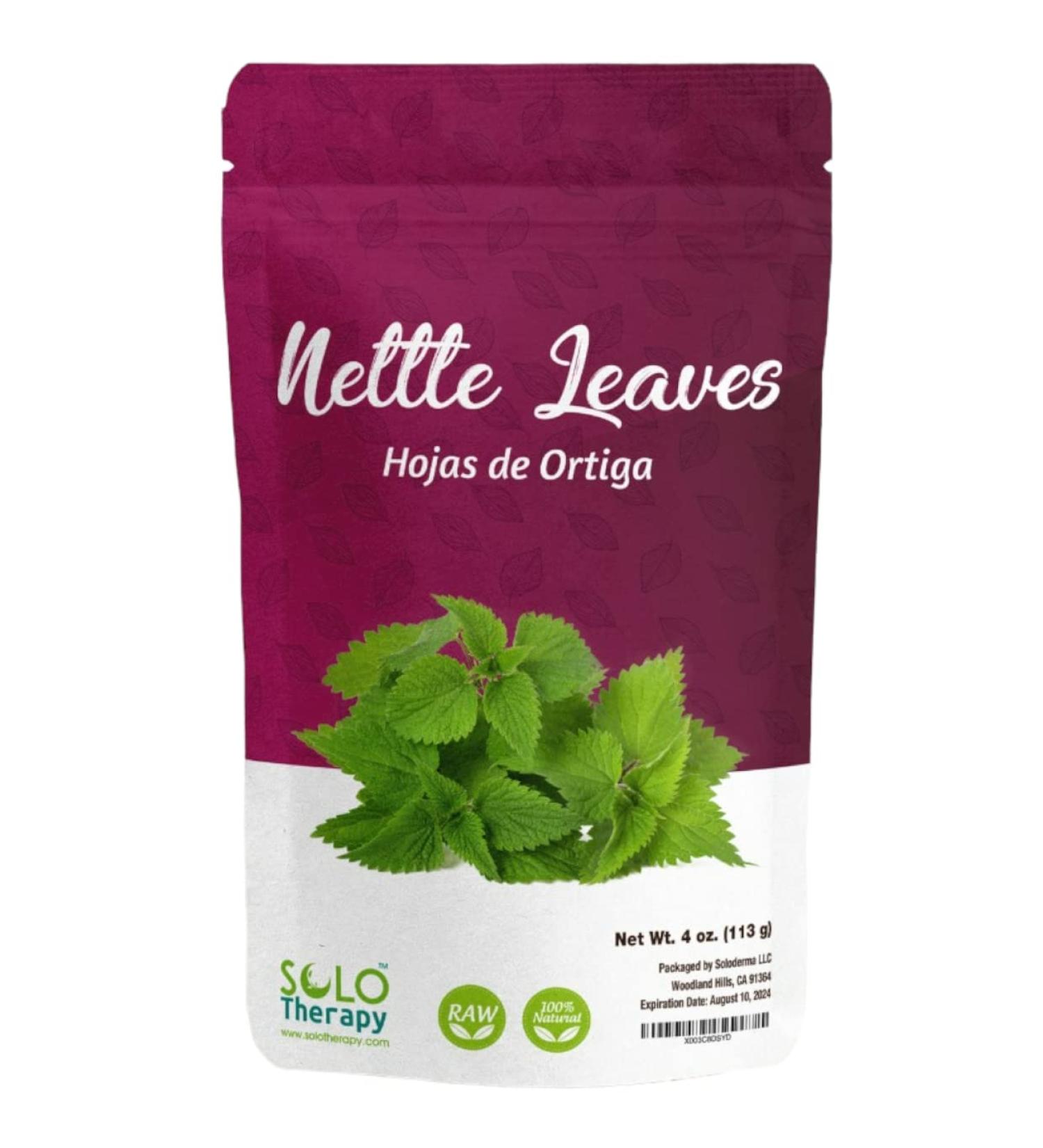 Dried Nettle Leaves 4 oz - Nettle Leaf Tea from Croatia - Resealable Bag - Packaged in USA - Buy Online on GoSupps.com