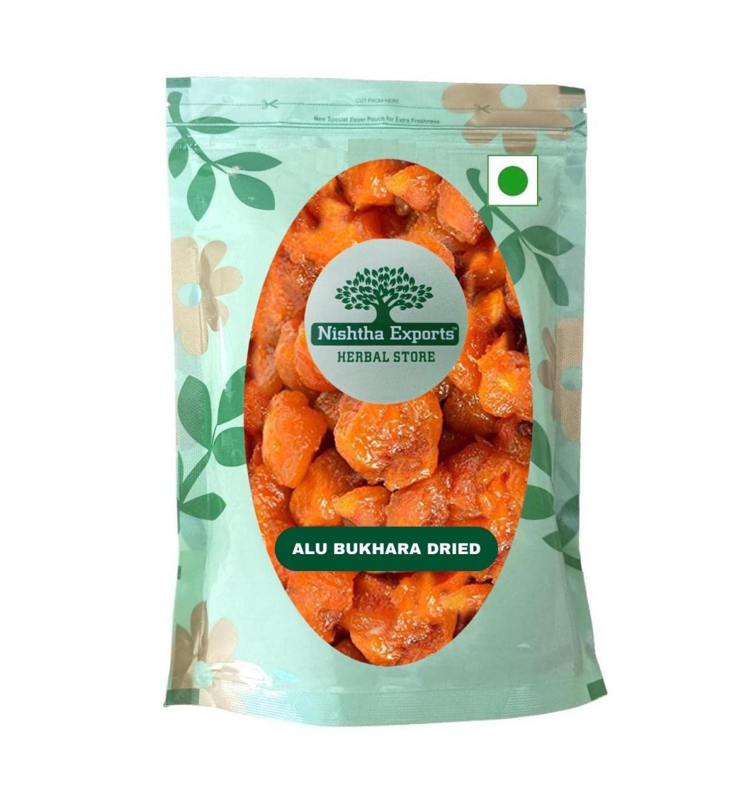 DRY FRUITS ALU BUKHARA DRY DRY PLUM ALOO BHUKARA ALU BOOKHARA SUBGENUS PRUNUS (100GM) - Buy Online on GoSupps.com