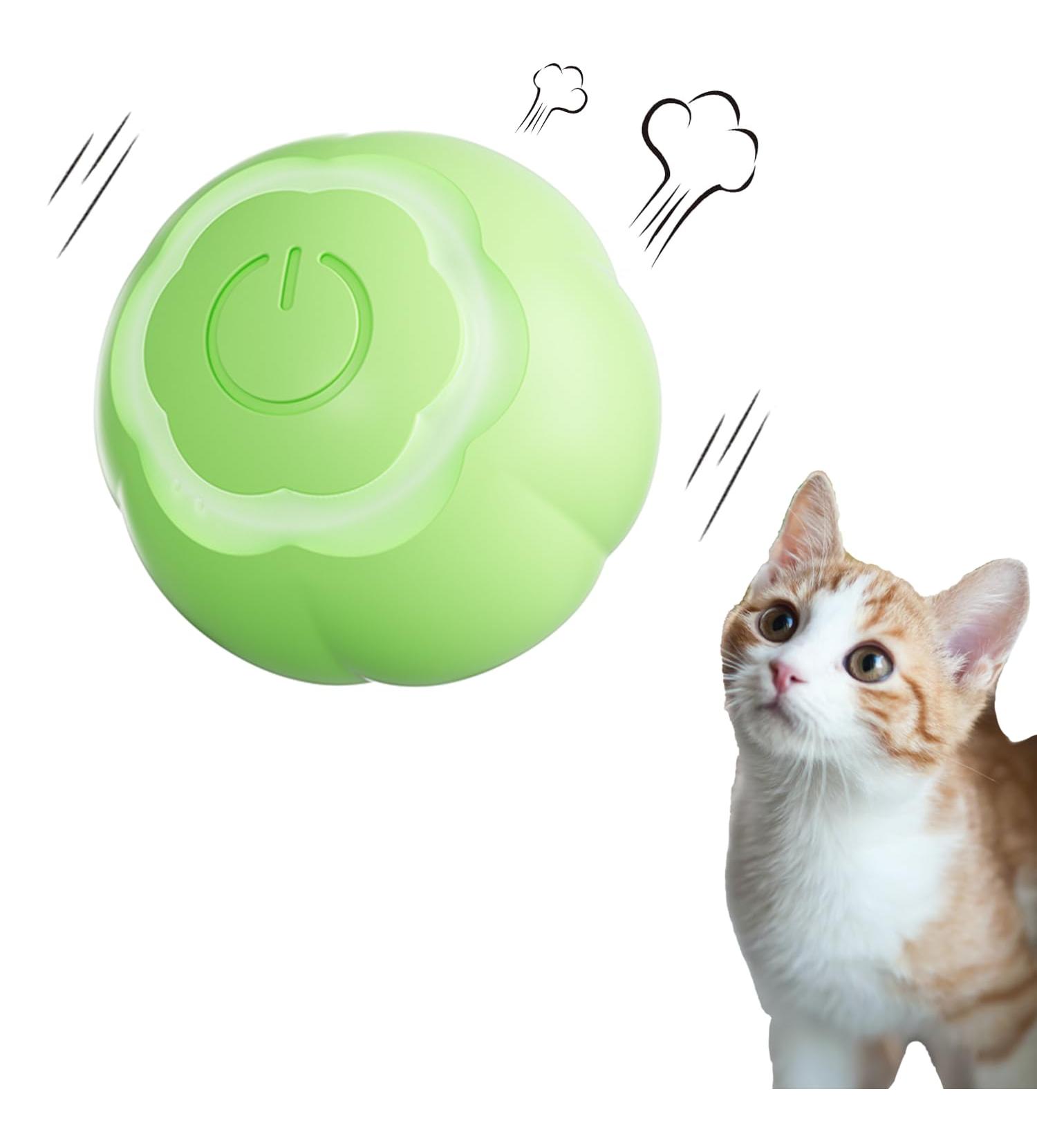 Peticularz Cat Toys - Self-Employment Electrical Powerball 2.0 | Interactive Wloom Intelligence Magic Ball for Cats - Green with Petals - Buy Online on GoSupps.com