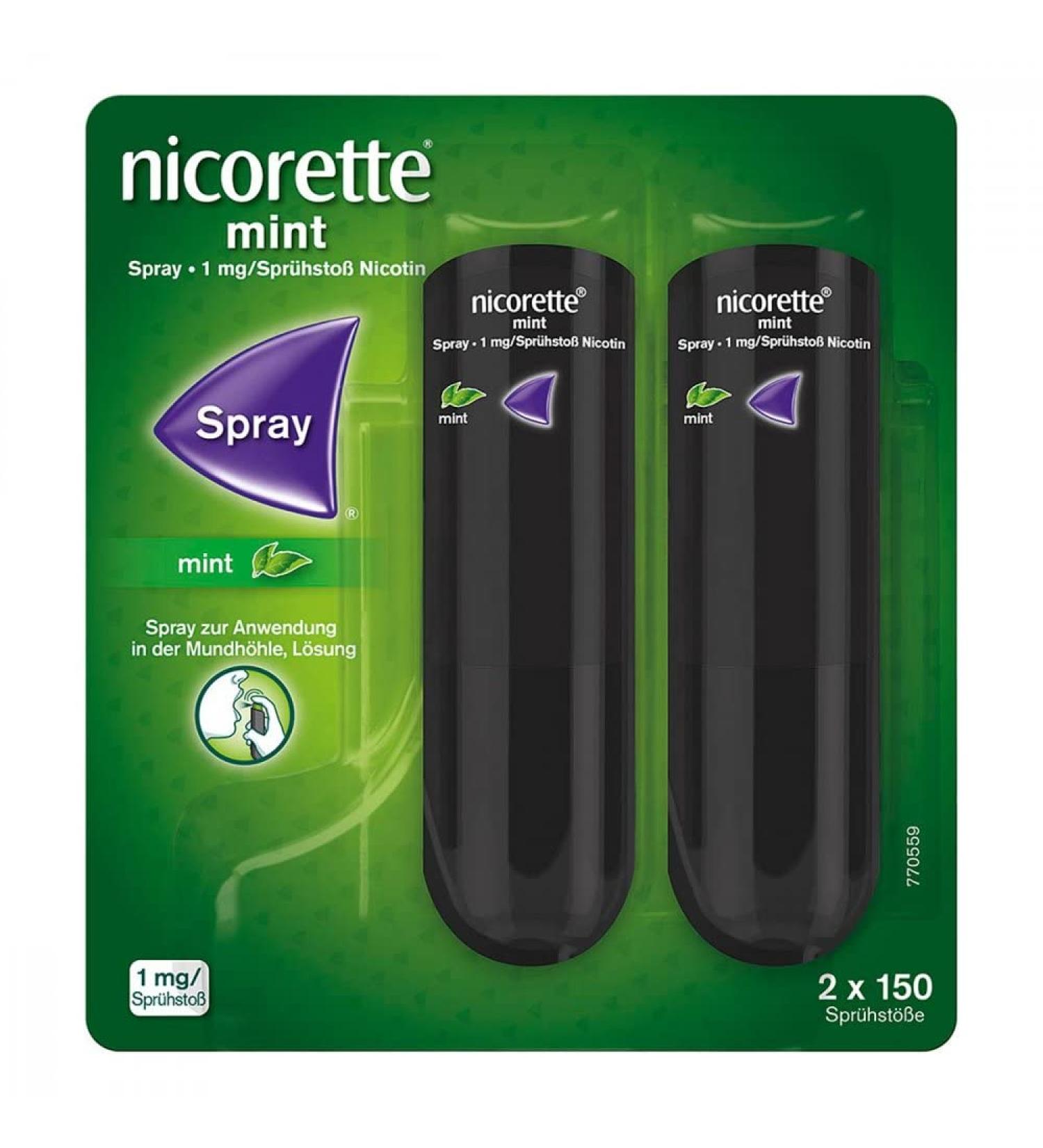 Buy Nicorette Mint Spray Duo Fast Shipping Worldwide | Stop Smoking Aid - Buy Online on GoSupps.com