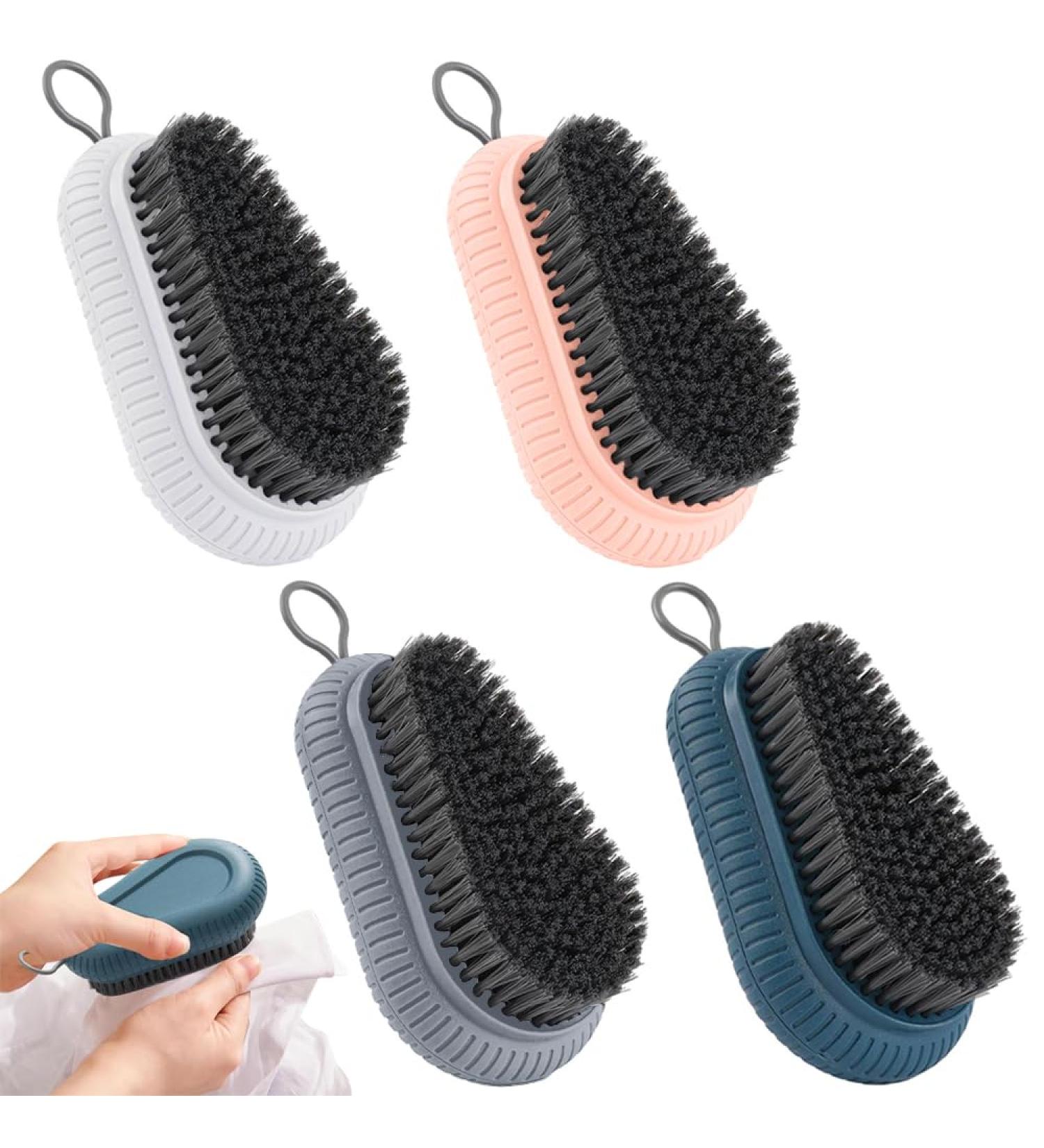 Hand Washing Brush Set 4 Nail & Cleaning Brushes with Hanging Rope in White Blue Gray & Pink | Ideal for Fingernail & Bathroom Sink Cleaning | International Shipping Available - Buy Online on GoSupps.com