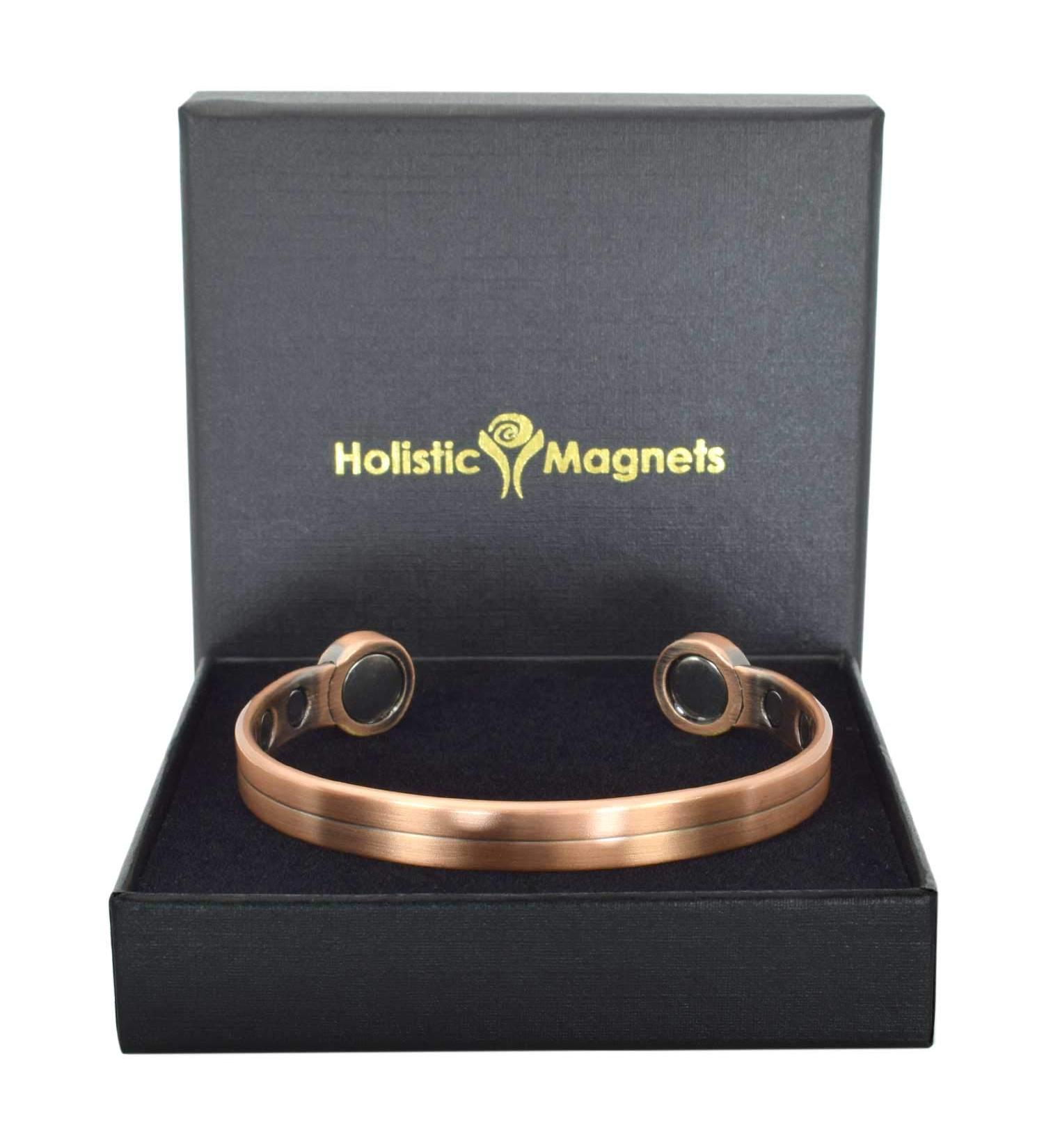 Holistic Magnets Strong Magnetic Bracelet for Arthritis - Men's & Women's Copper Wrist Jewelry for Joint Healing & Pain Relief | Ideal Gift (M: Wrist 16.5-19.5cm) - Buy Online on GoSupps.com