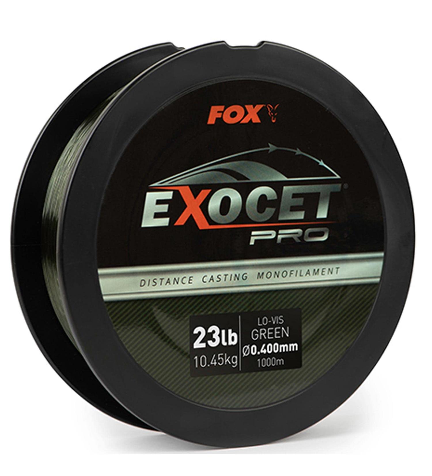 Fox New Exocet Pro Monofilament Carp Fishing Line 1000m 0.40