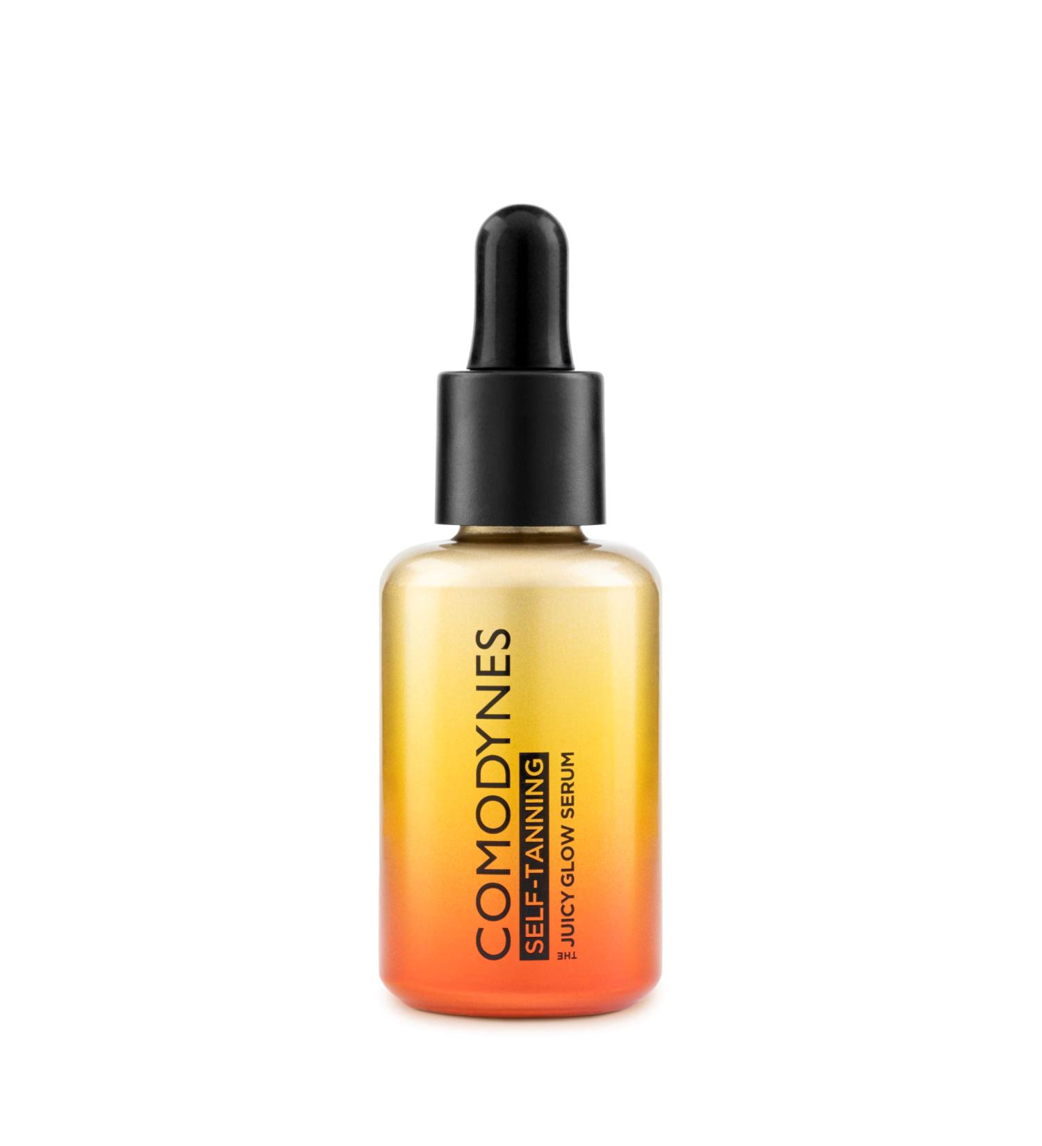Comodynes - Juicy Glow Gradual Self-Tanning Serum moisturizes brightens and reduces signs of aging improves elasticity and firmness with hyaluronic acid and vitamin C  - Buy Online on GoSupps.com