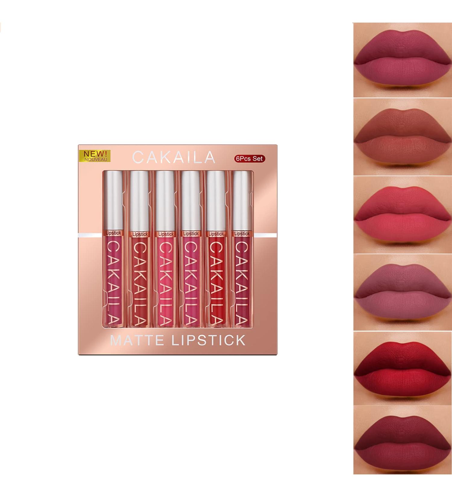 6-Piece Nude Lip Gloss & Matte Lipstick Set | Waterproof Long-Lasting Makeup | Non-Stick Cup Fade-Proof Lip Color - Buy Online on GoSupps.com