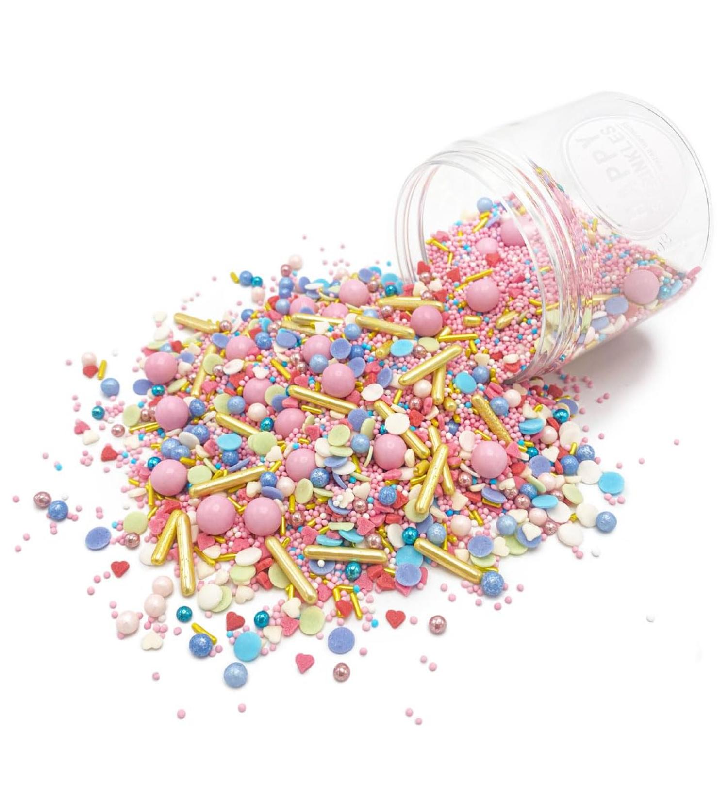 HAPPY SPRINKLES Dancing Queen 90 g Colourful Sprinkles Mix with Chocolate for Decorating Ideal Cake Decoration Suitable for Biscuits Ice Cream & Cakes