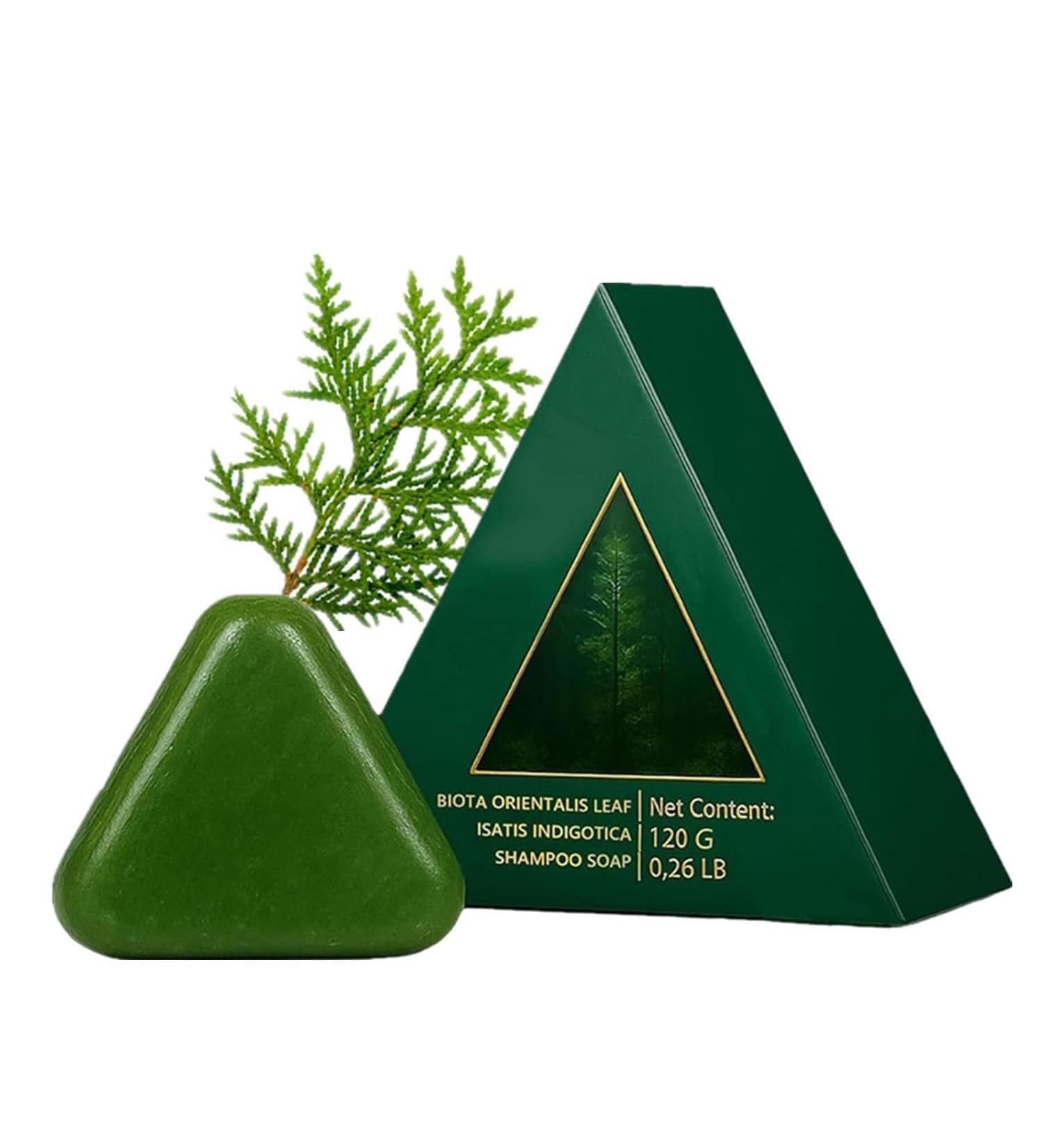 Shampoing solide Nature Triangle Shampoing solide naturel l'herbe d'Usman et l'eau de riz gluant apaise et renforce les cheveux favorise la pousse des cheveux 1pcs - Buy Online on GoSupps.com