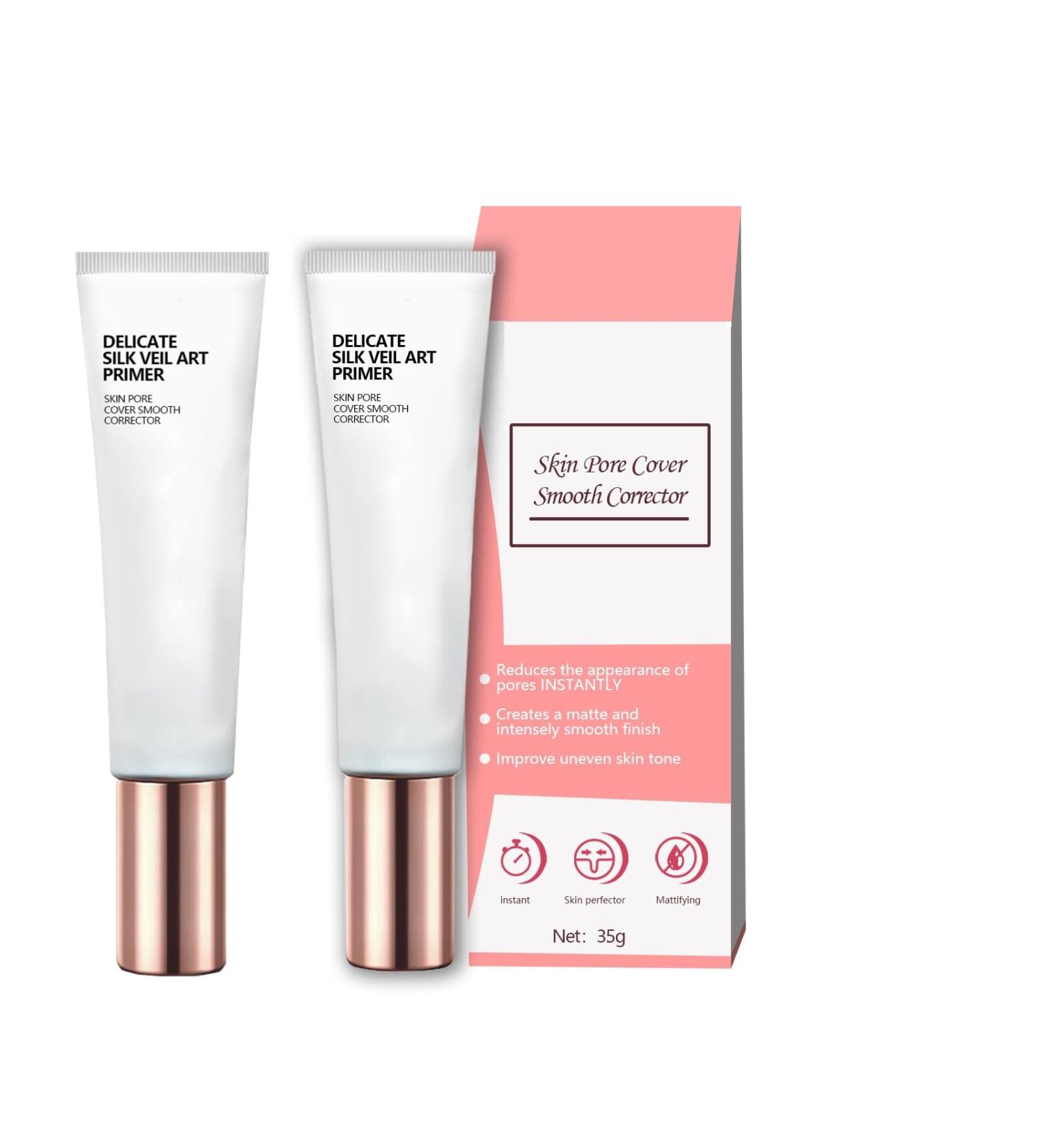Pore Primer 2024 New Magic Pore Eraser Waterproof Face Primer Pore Eraser Magic Makeup Primer Invisible Pores (2 pc) - Buy Online on GoSupps.com