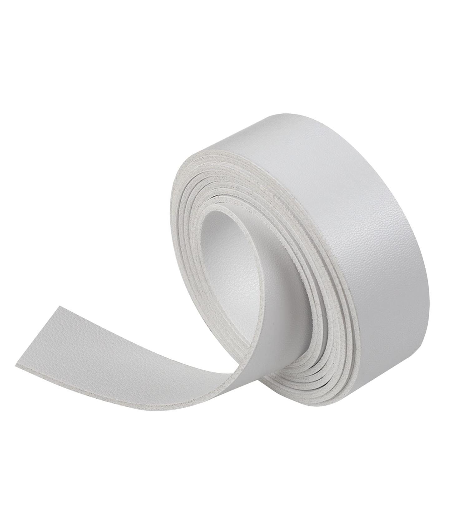Picheng Double Sided White Flat Leather Strip 72 (1 Wide) - Ideal for Pet Collars, Traction Ropes, Belts, Handles, DIY Craft Projects - White - Buy Online on GoSupps.com