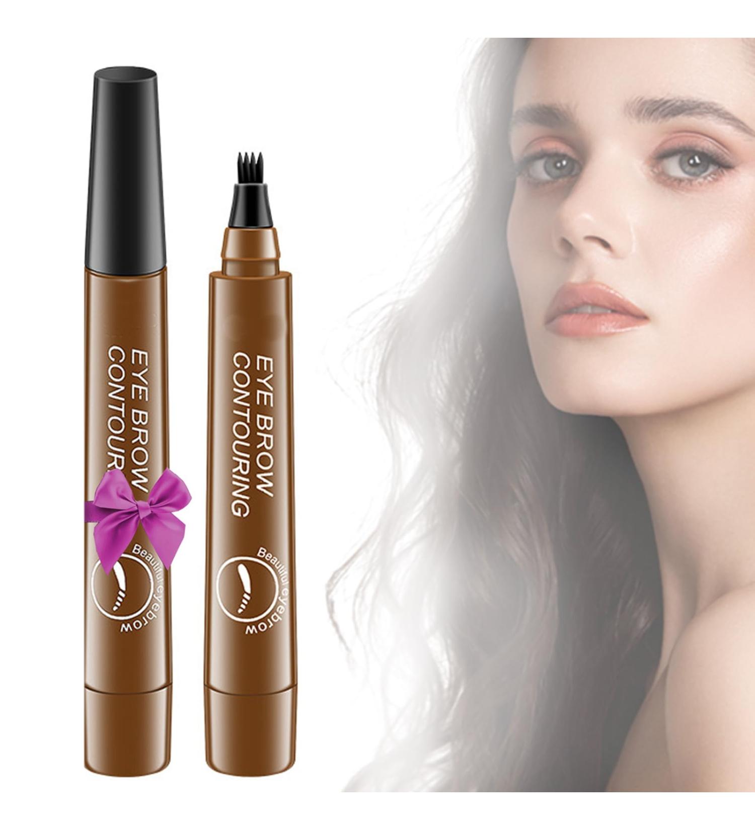 2PCS Whimsyard Eyebrow Pencil - Upgraded Microblading Effect Eyebrow Pen Four Forks Water Eyebrow Pencil Waterproof Eyebrow Pen for Hair-Like Natural Brows Last All-Day (Light Brown) - Buy Online on GoSupps.com
