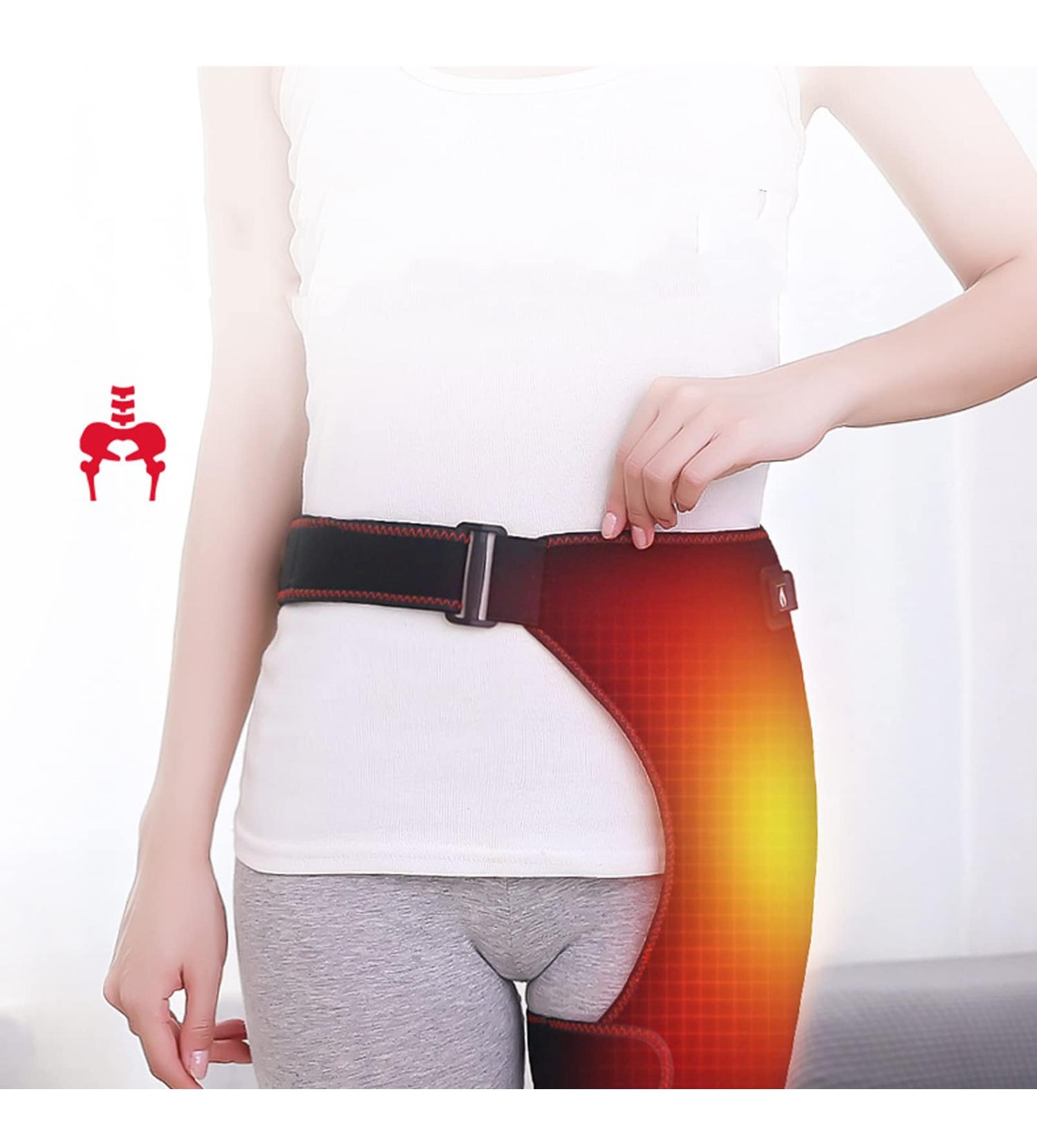 Heated Groin Support Bandage - Adjustable Compression Wrap for Hip, Thigh, and Sciatica Relief - Men & Women - Buy Online on GoSupps.com