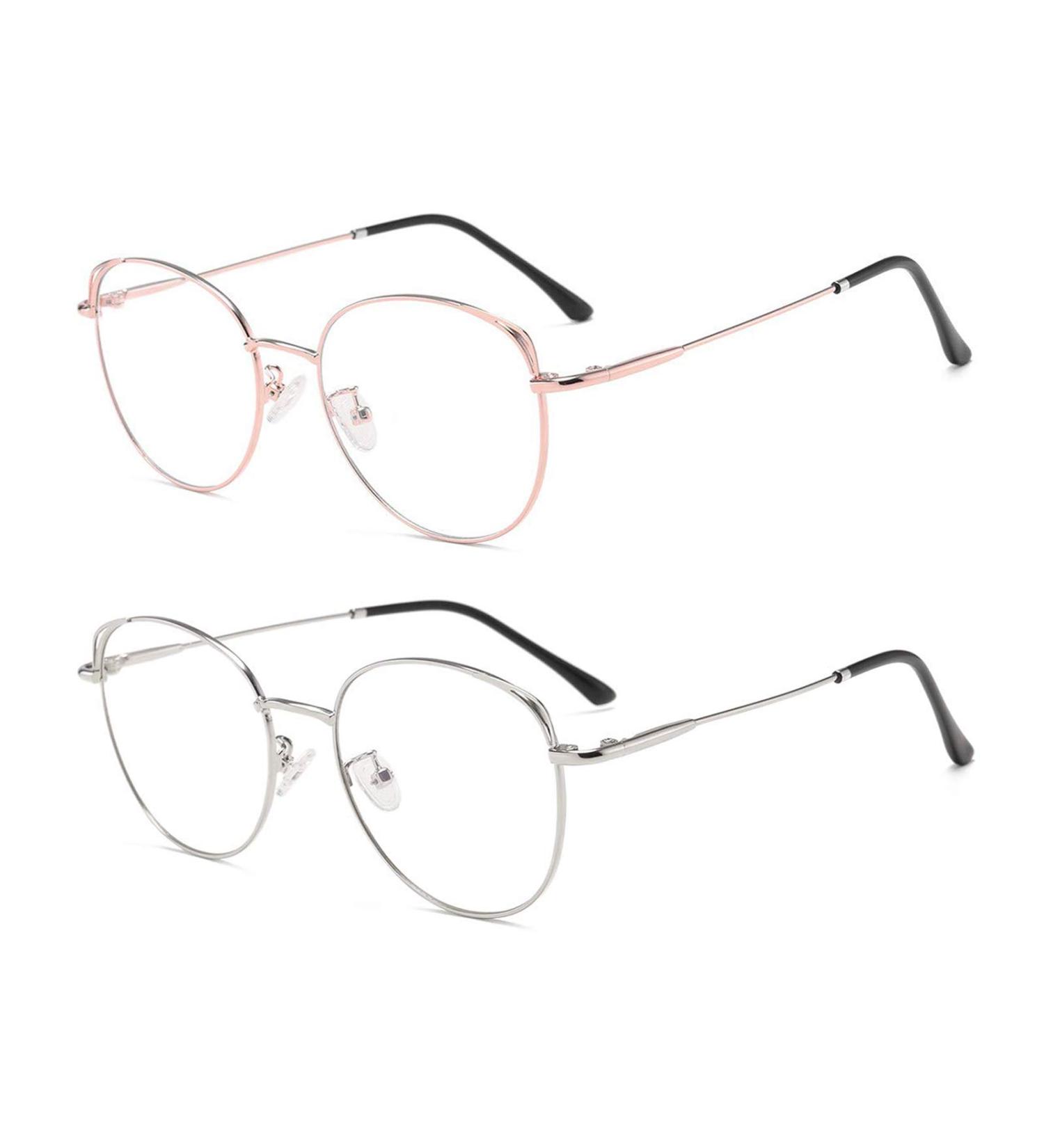 Shop Blue Light Filter Cat Eye Glasses - Anti Blue Light UV Block Stylish Metal Frames for Women | Perfect for PC Gaming & Eye Protection - Buy Online on GoSupps.com